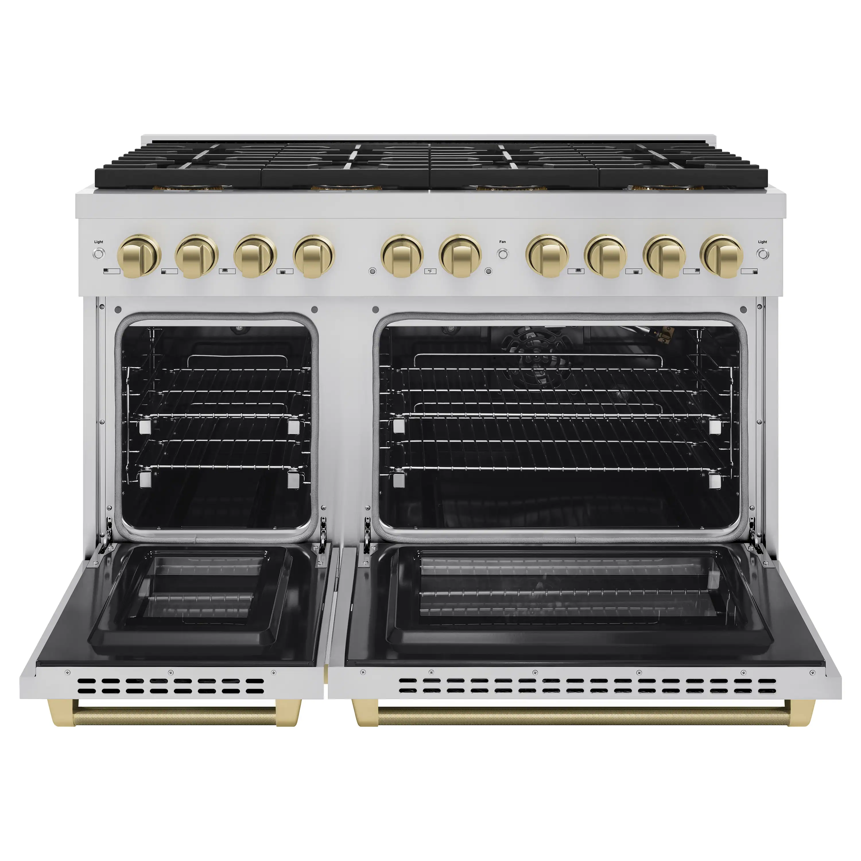 ZLINE Autograph 48-Inch Paramount DuoPro Gas Range in Stainless Steel with Bronze Helix Handles (PSGRZ-48-KCB) - Image 4
