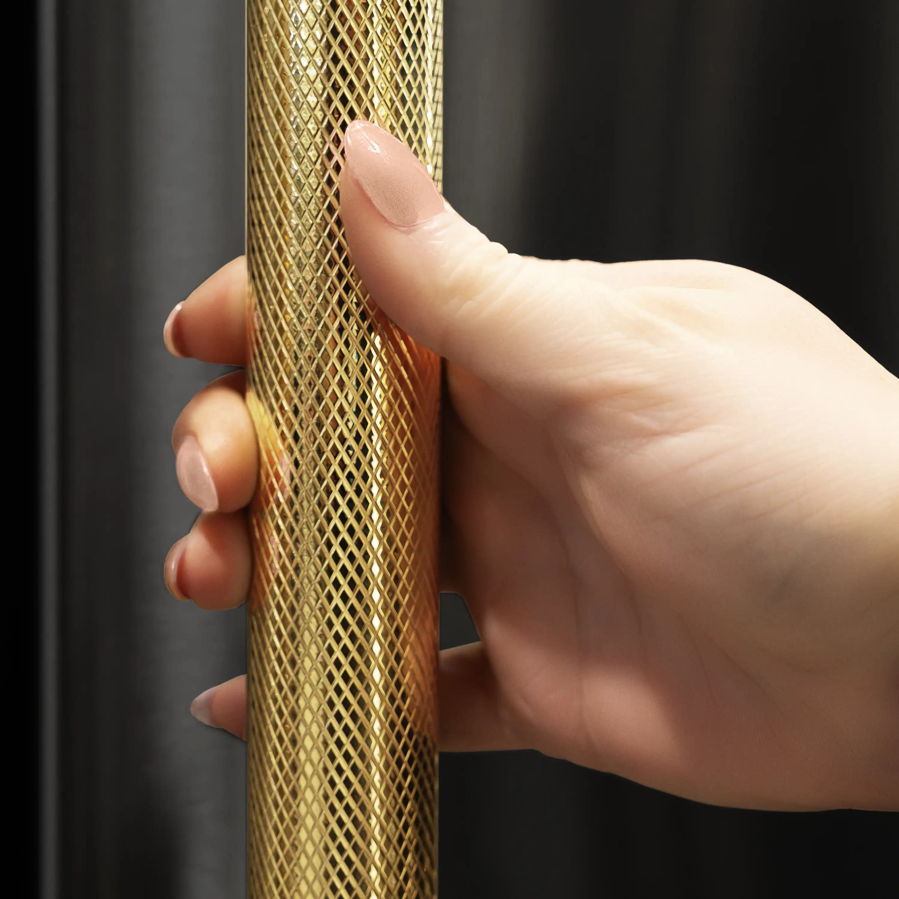 ZLINE Autograph 60-Inch Black Stainless Steel Built-In Refrigerator w/ Gray Interior and Gold Helix Handles (GRBIVZ-BS60KG) - Image 16