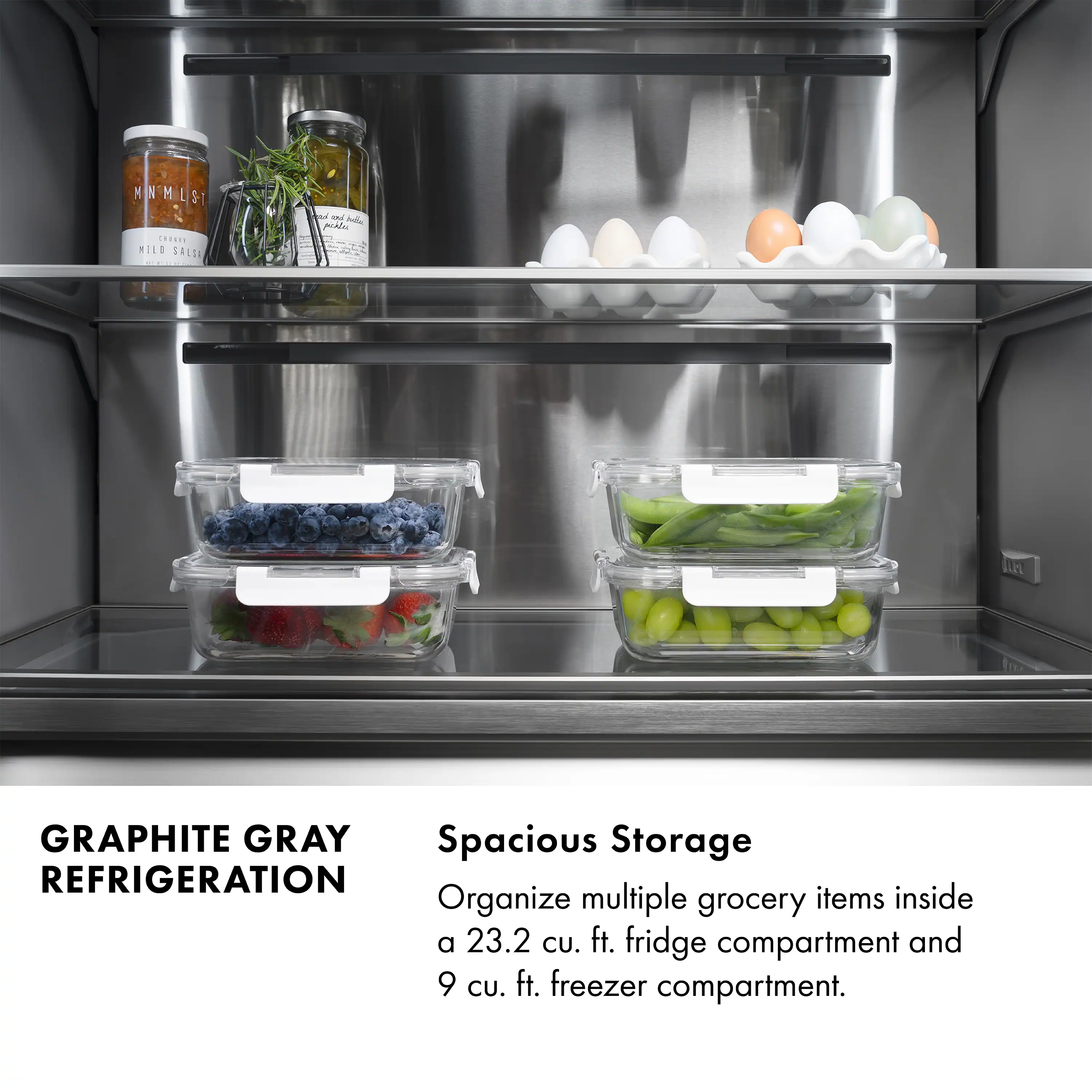 ZLINE Autograph 60-Inch Built-In Refrigerator w/ Gray Interior and Polished Nickel Helix Handles (GRBIVZ-30460KPN) - Image 6