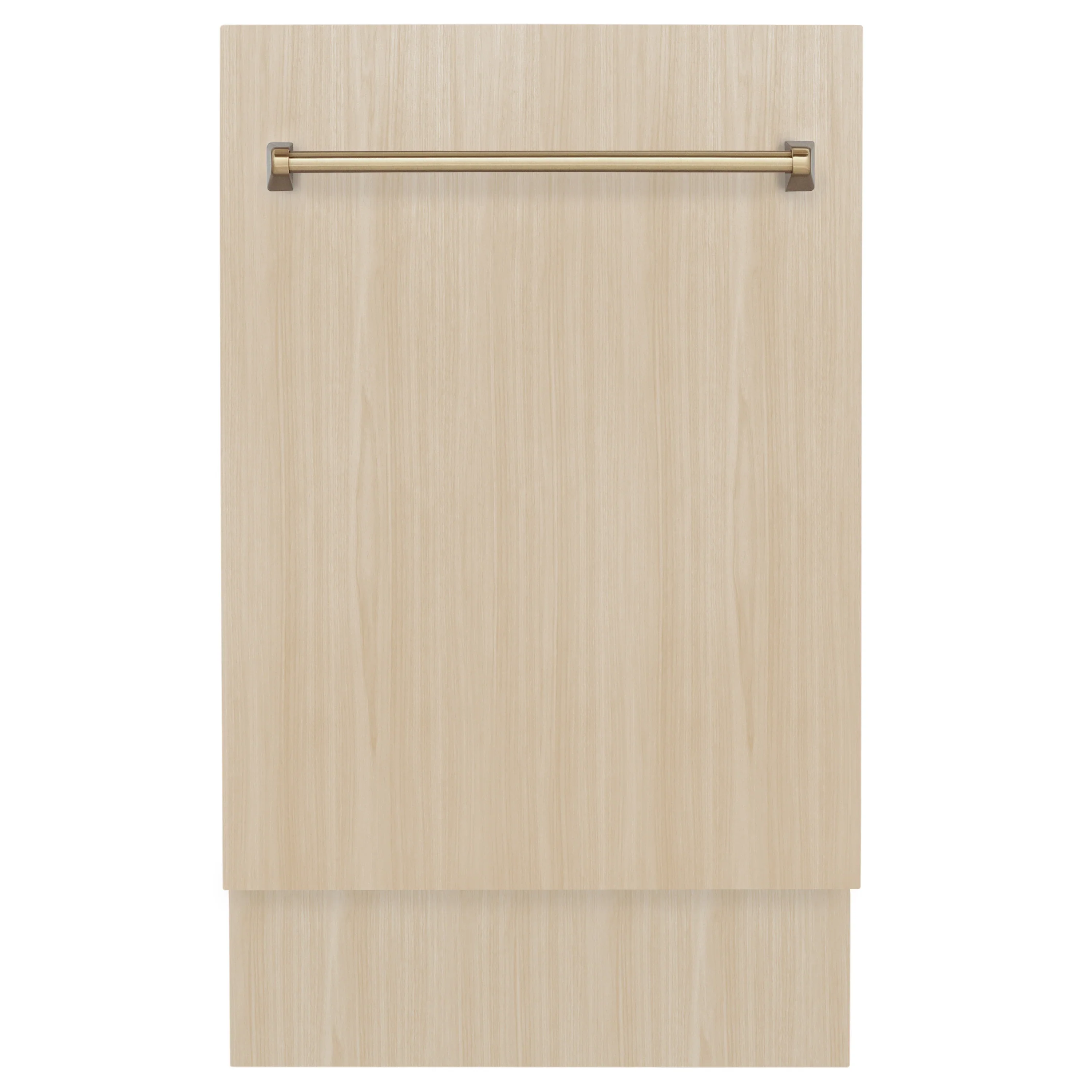 ZLINE Autograph Edition 18-Inch Tallac Series 3rd Rack Top Control Dishwasher in Custom Panel Ready with Champagne Bronze Handle (DWVZ-18-CB) - Image 5