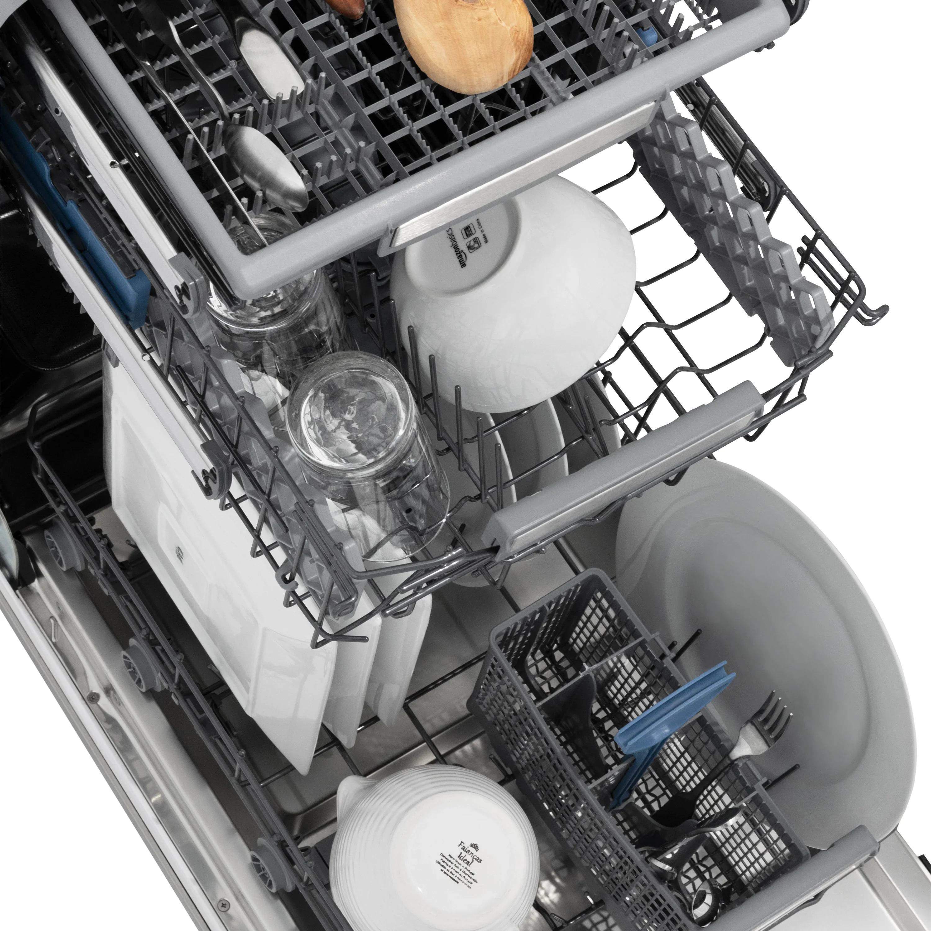 ZLINE Autograph Edition 18-Inch Tallac Series 3rd Rack Top Control Dishwasher in Custom Panel Ready with Matte Black Handle (DWVZ-18-MB) - Image 10
