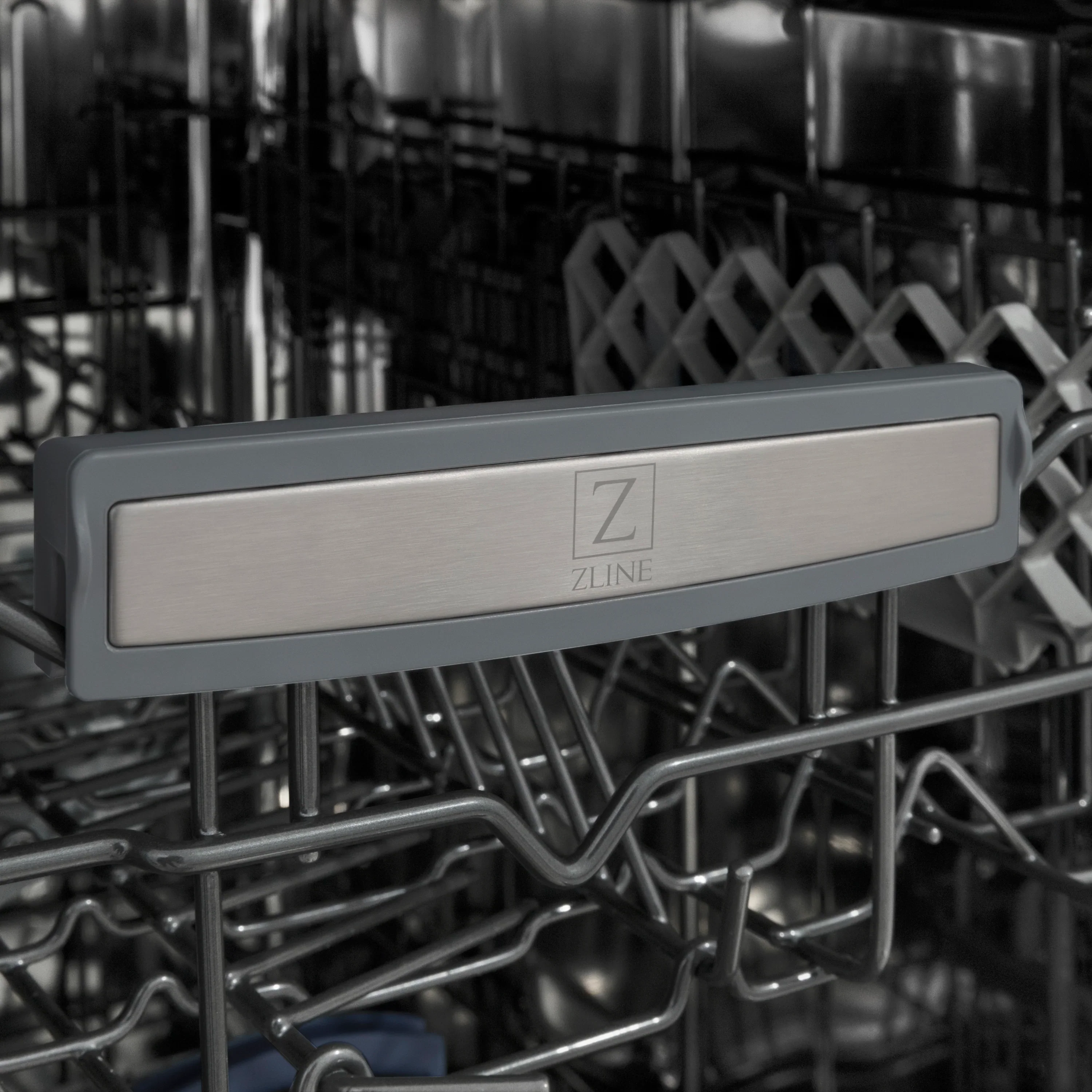 ZLINE Autograph Edition 18-Inch Tallac Series 3rd Rack Top Control Dishwasher in Custom Panel Ready with Matte Black Handle (DWVZ-18-MB) - Image 9