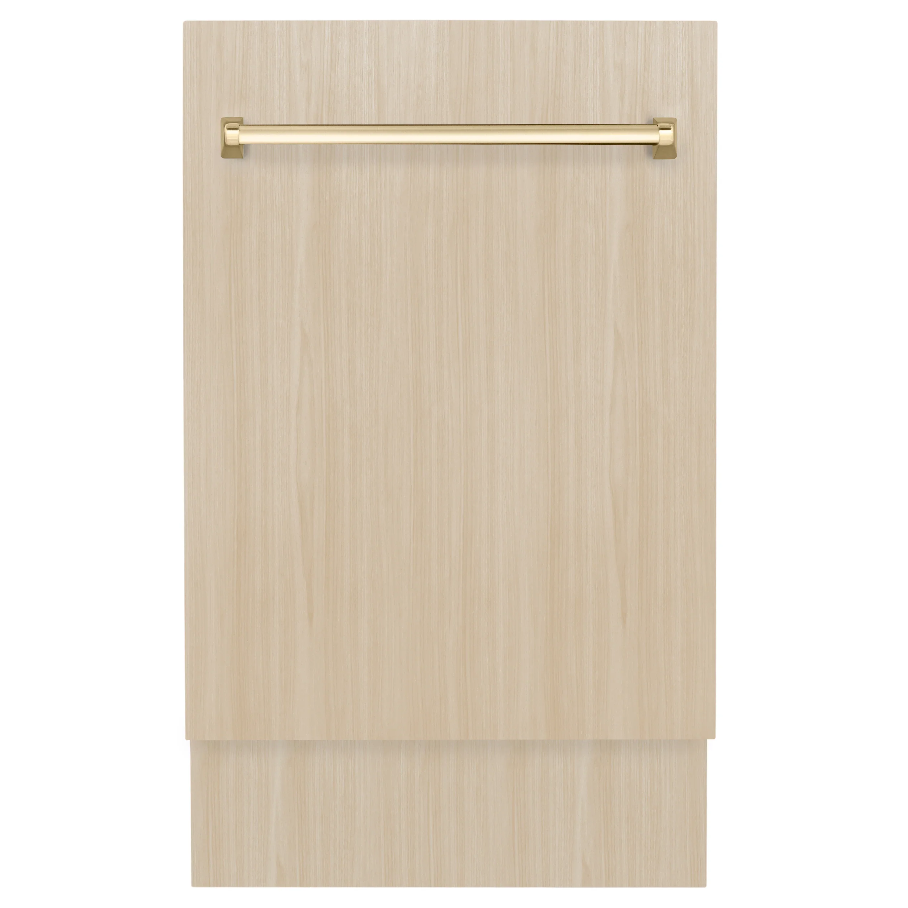 ZLINE Autograph Edition 18-Inch Tallac Series 3rd Rack Top Control Dishwasher in Custom Panel Ready with Polished Gold Handle (DWVZ-18-G) - Image 4