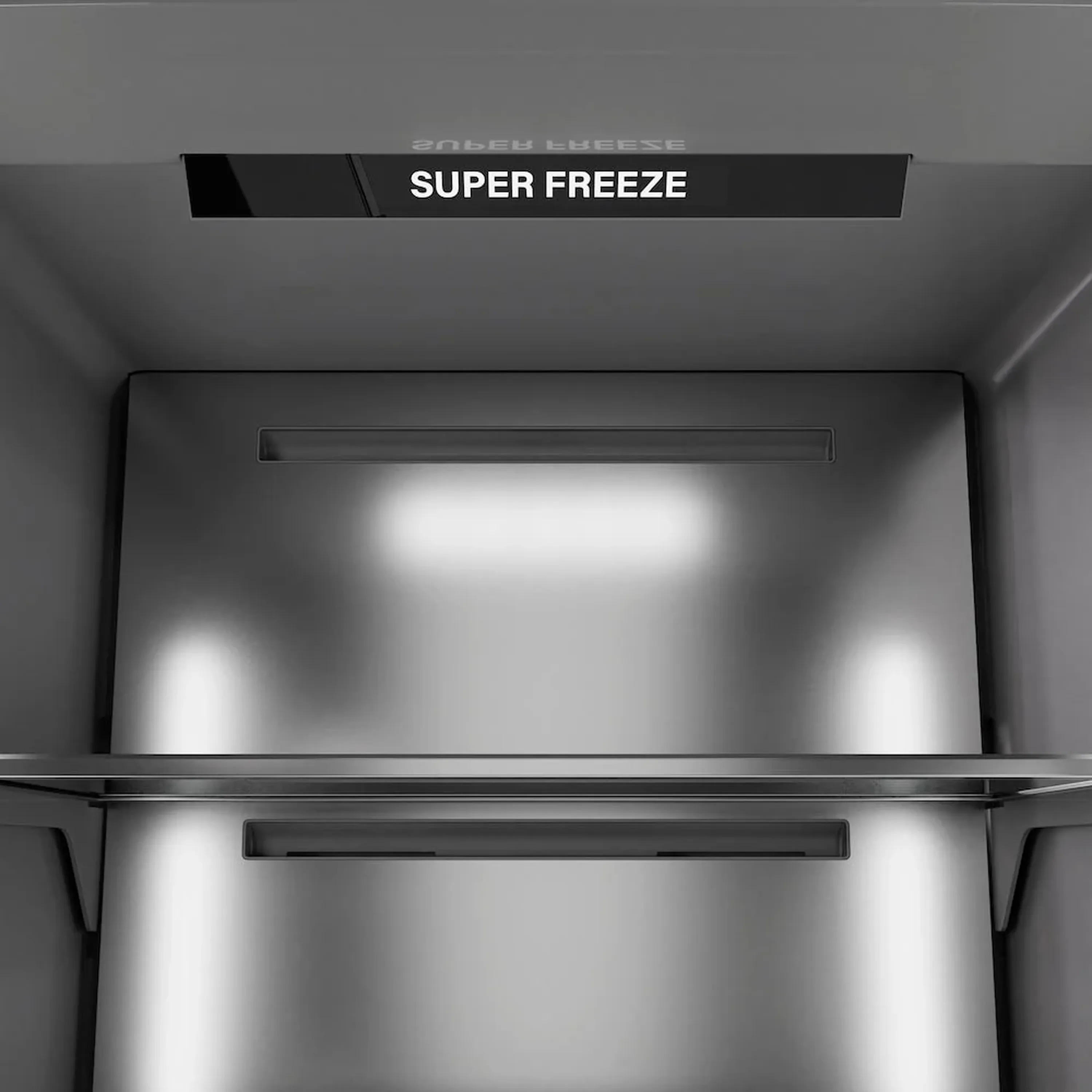 ZLINE Autograph Edition 18-Inch 8.6 Cu. Ft. Left Hinge Column Freezer in Satin Stainless Steel with Graphite Gray Interior and Champagne Bronze Accents (RCFVLZ-SN-18-CB) - Image 9