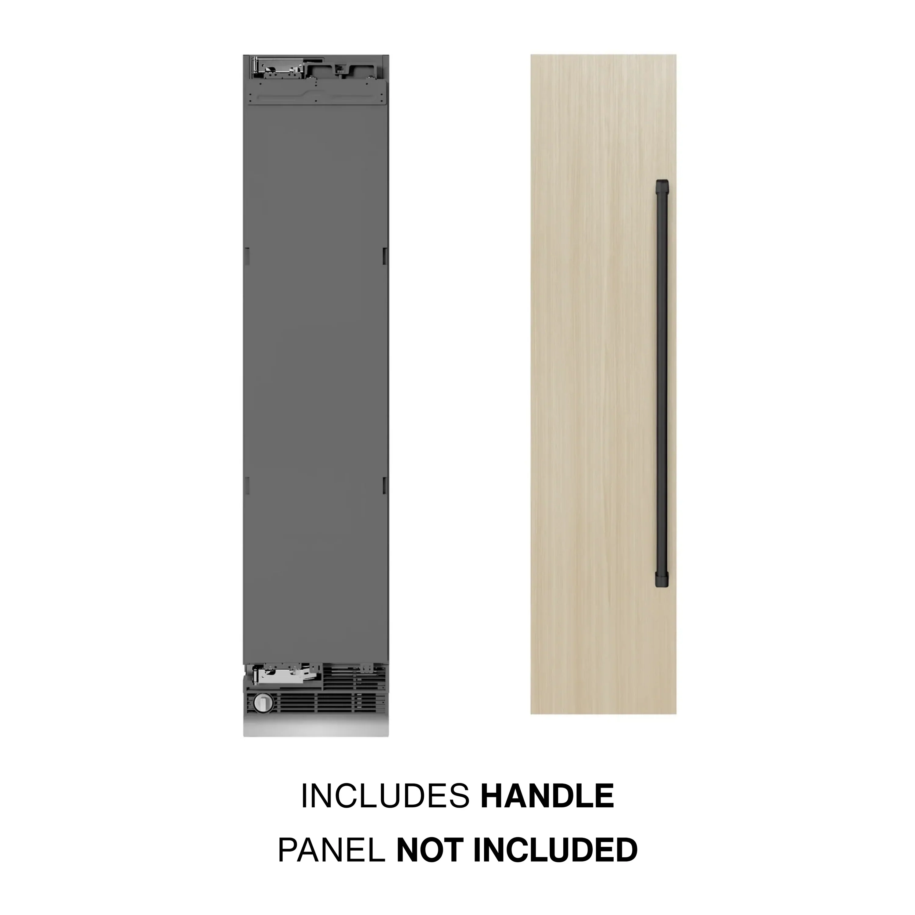 ZLINE Autograph Edition 18-Inch 8.6 Cu. Ft. Panel Ready Left Hinge Column Freezer with Graphite Gray Interior and Matte Black Accents (RBCFVLZ-18-MB) - Image 2