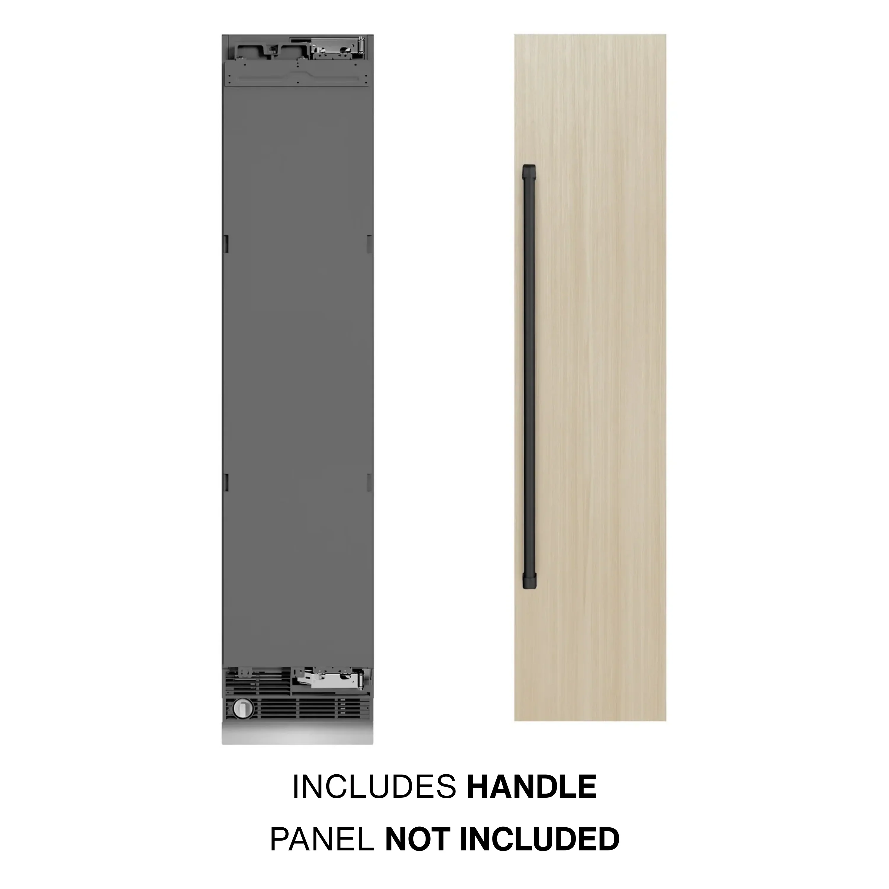 ZLINE Autograph Edition 18-Inch 8.6 Cu. Ft. Panel Ready Right Hinge Column Freezer with Graphite Gray Interior and Matte Black Accents (RBCFVRZ-18-MB) - Image 2