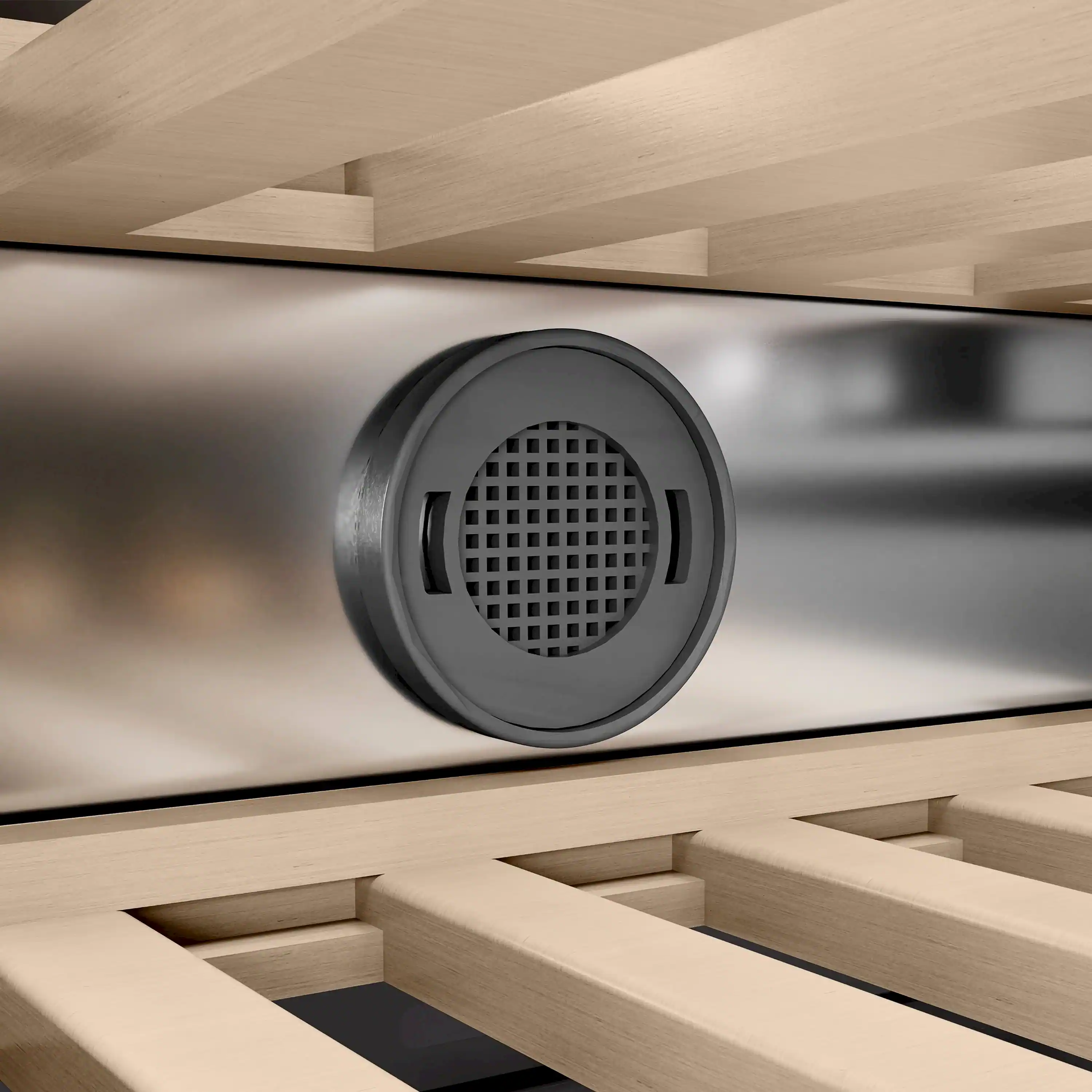 ZLINE Autograph Edition 18-Inch 9.0 Cu. Ft. Triple Zone 68 Bottle Panel Ready Left Hinge Column Wine Cooler with Polished Gold Accents (RBCWVLZ-18-G) - Image 7