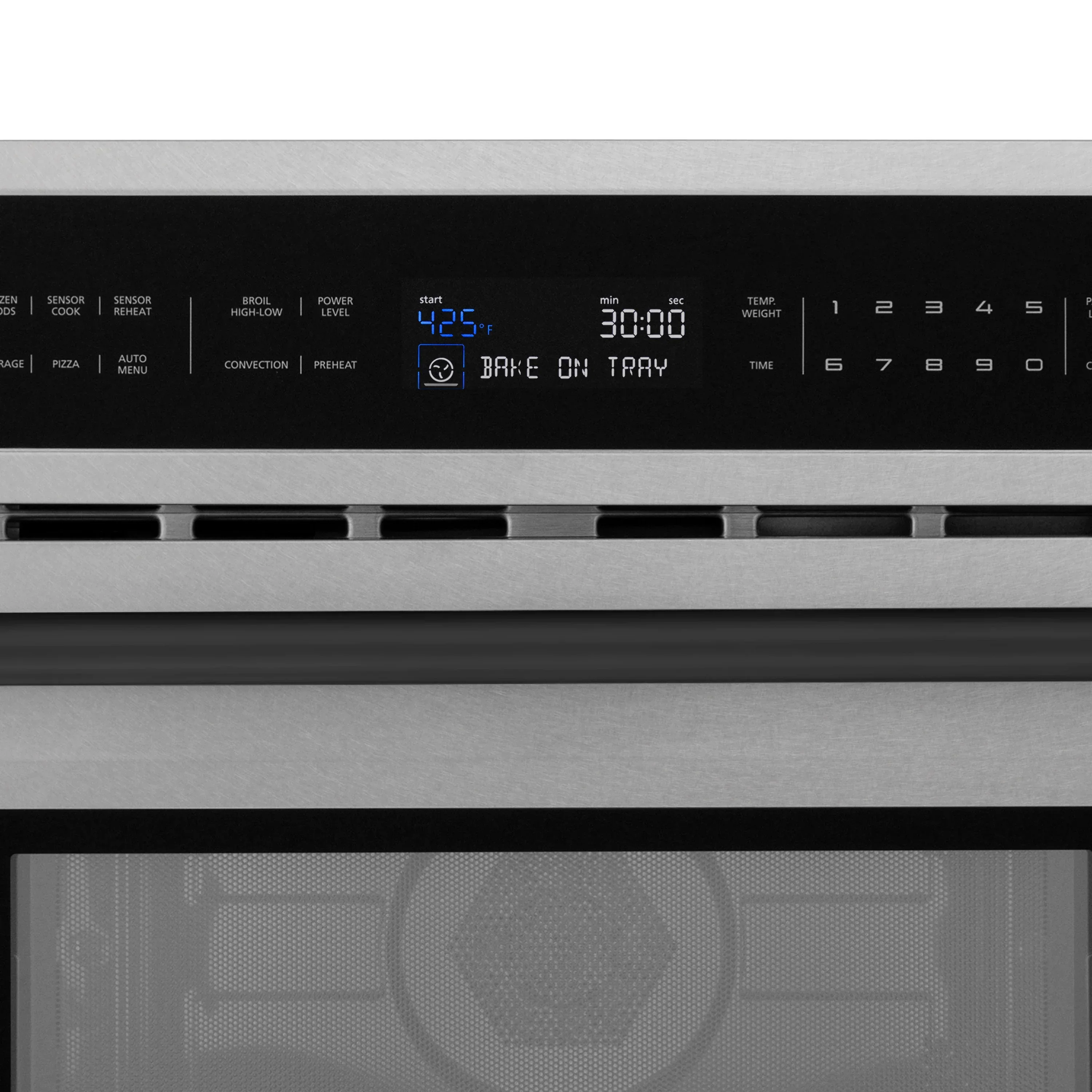 ZLINE Autograph Edition 2-Piece Appliance Package - 30-Inch Single Wall Oven with Self-Clean and 30-inch Built-In Microwave Oven in Satin Stainless Steel with Matte Black Trim - Image 5