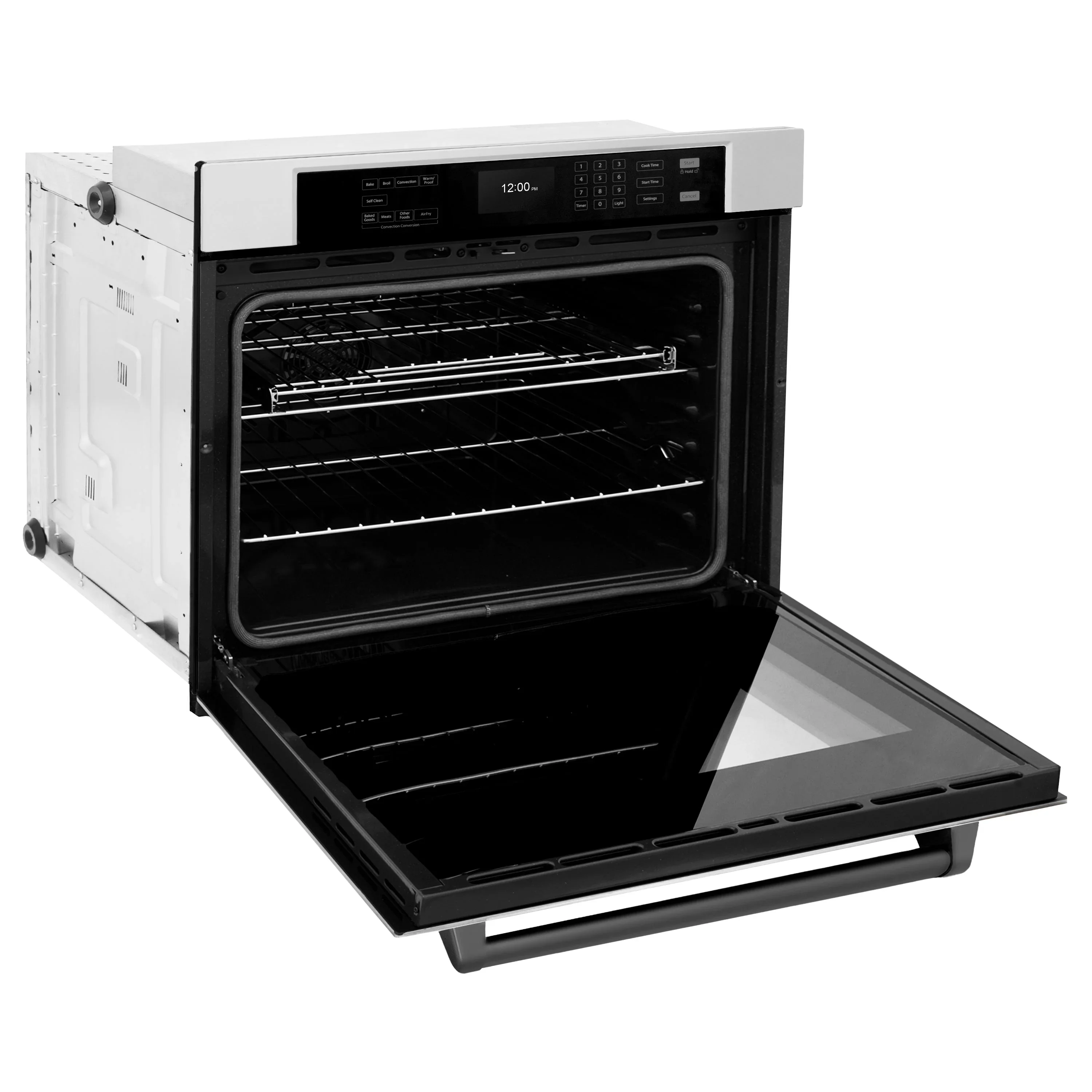 ZLINE Autograph Edition 2-Piece Appliance Package - 30-Inch Single Wall Oven with Self-Clean and 30-inch Built-In Microwave Oven in Stainless Steel with Matte Black Trim - Image 12