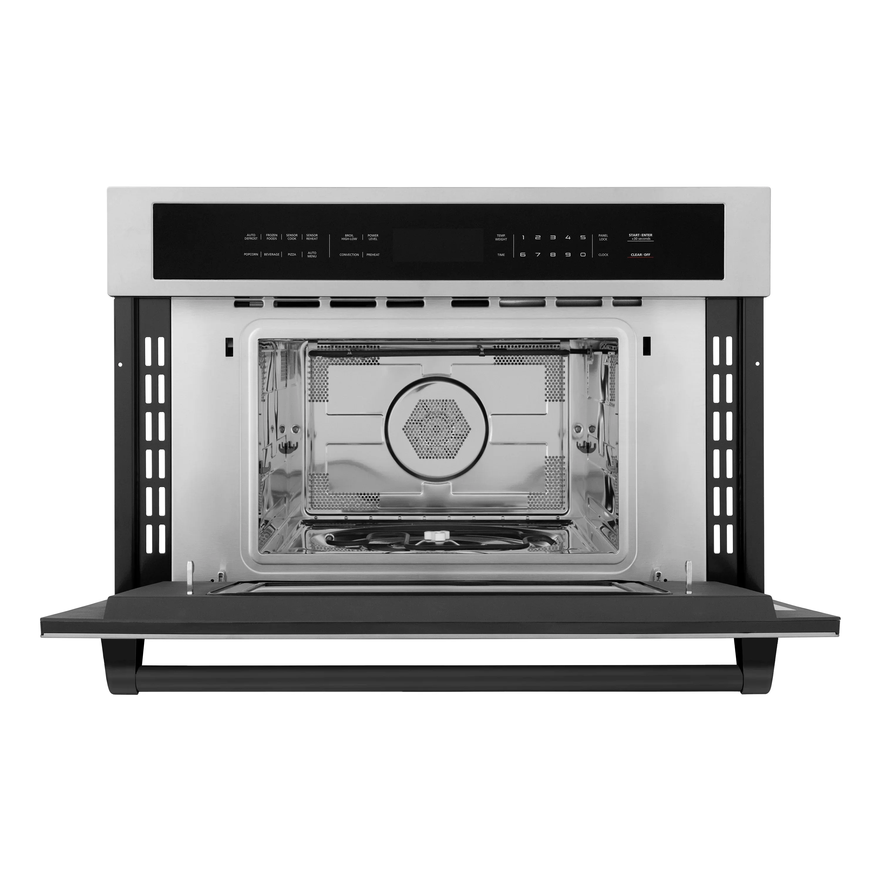 ZLINE Autograph Edition 2-Piece Appliance Package - 30-Inch Single Wall Oven with Self-Clean and 30-inch Built-In Microwave Oven in Stainless Steel with Matte Black Trim - Image 4