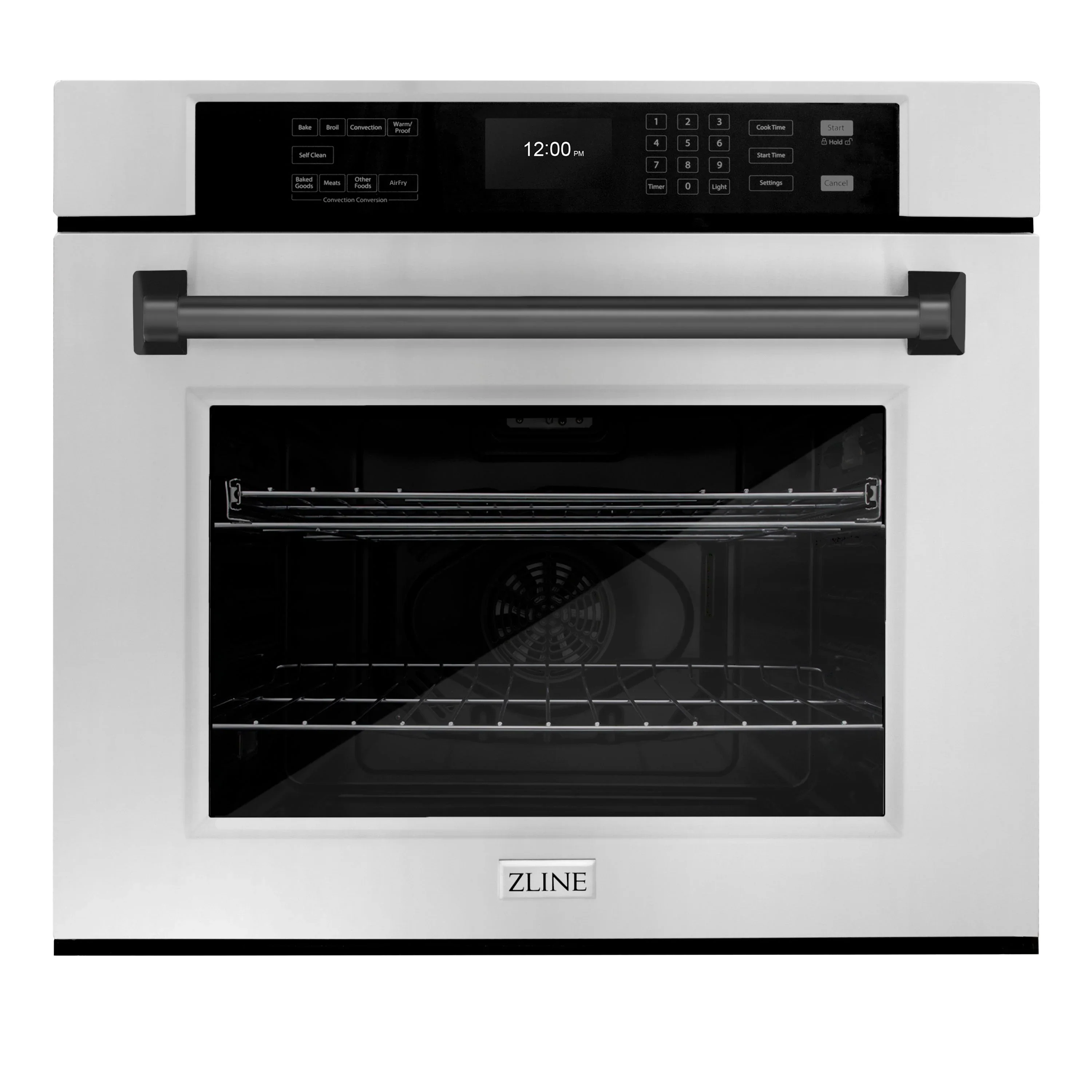 ZLINE Autograph Edition 2-Piece Appliance Package - 30-Inch Single Wall Oven with Self-Clean and 30-inch Built-In Microwave Oven in Stainless Steel with Matte Black Trim - Image 8