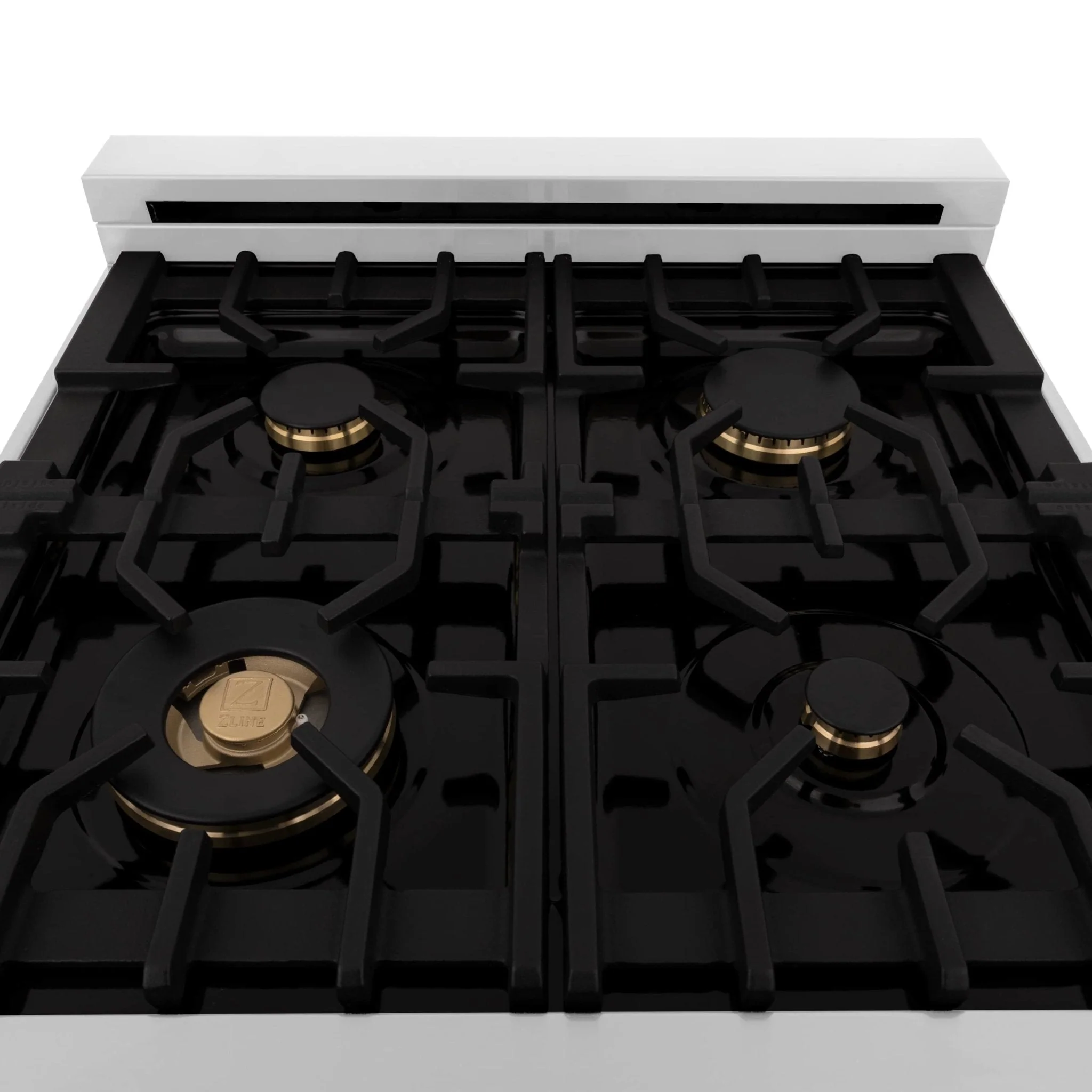 ZLINE Legacy Series Autograph Edition 24-inch Dual Fuel Range with Gas Stove and 2.8 Cu. Ft. Electric Oven in Stainless Steel with White Matte Door and Matte Black Accents (RAZ-WM-24-MB) - Image 12