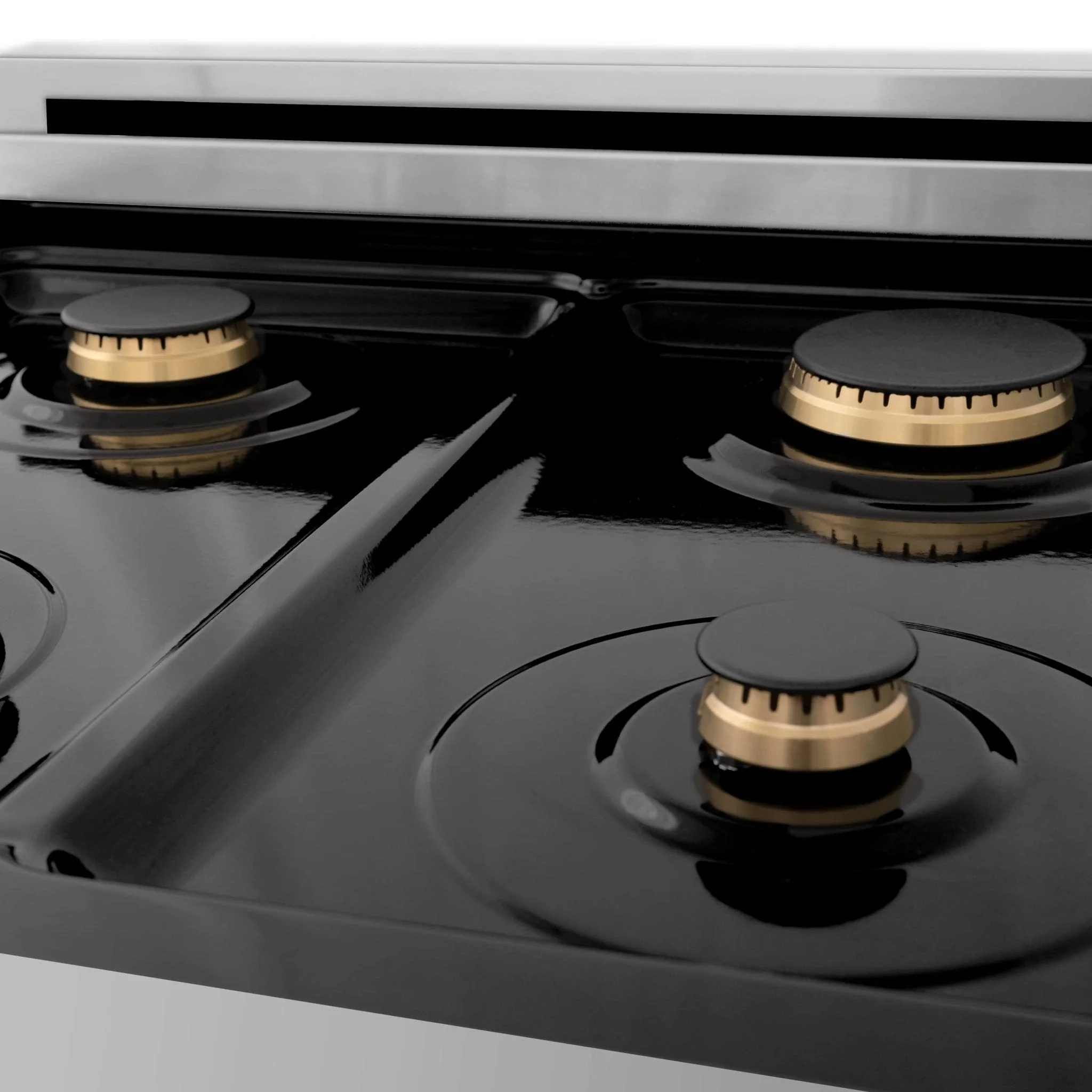 ZLINE Legacy Series Autograph Edition 24-inch Dual Fuel Range with Gas Stove and 2.8 Cu. Ft. Electric Oven in Stainless Steel with White Matte Door and Matte Black Accents (RAZ-WM-24-MB) - Image 14