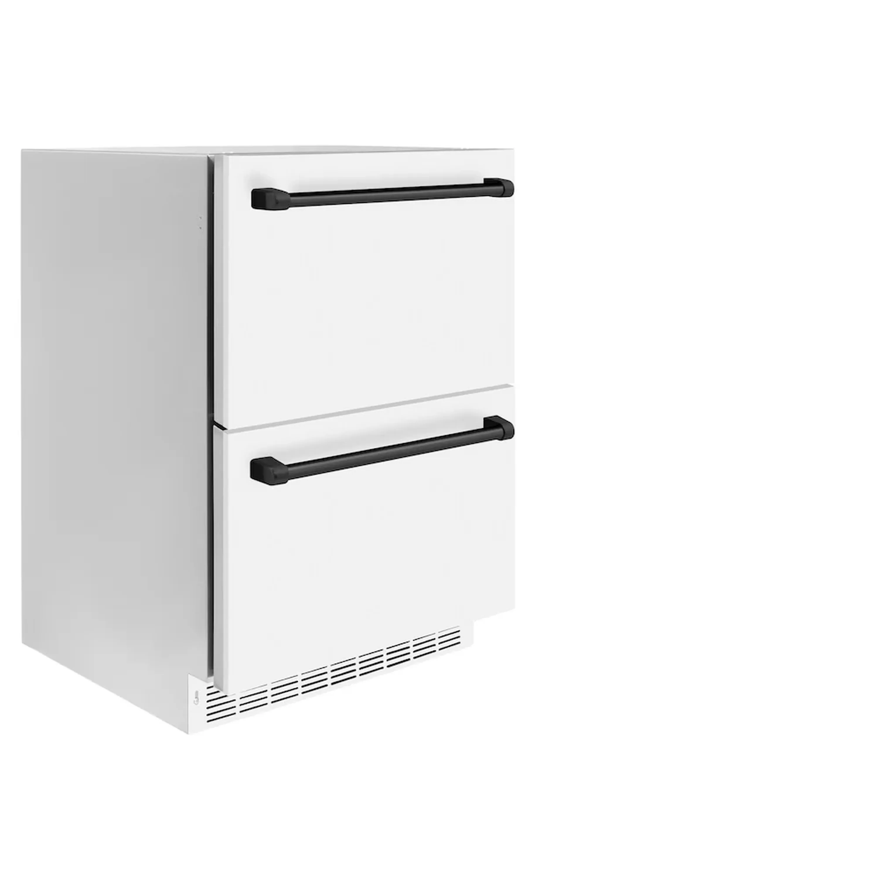 ZLINE Autograph Edition 24 In-Inch Touchstone Refrigerator Drawer in White Matte and Matte Black Handles (RDSOZ-WM-24-MB) - Image 2