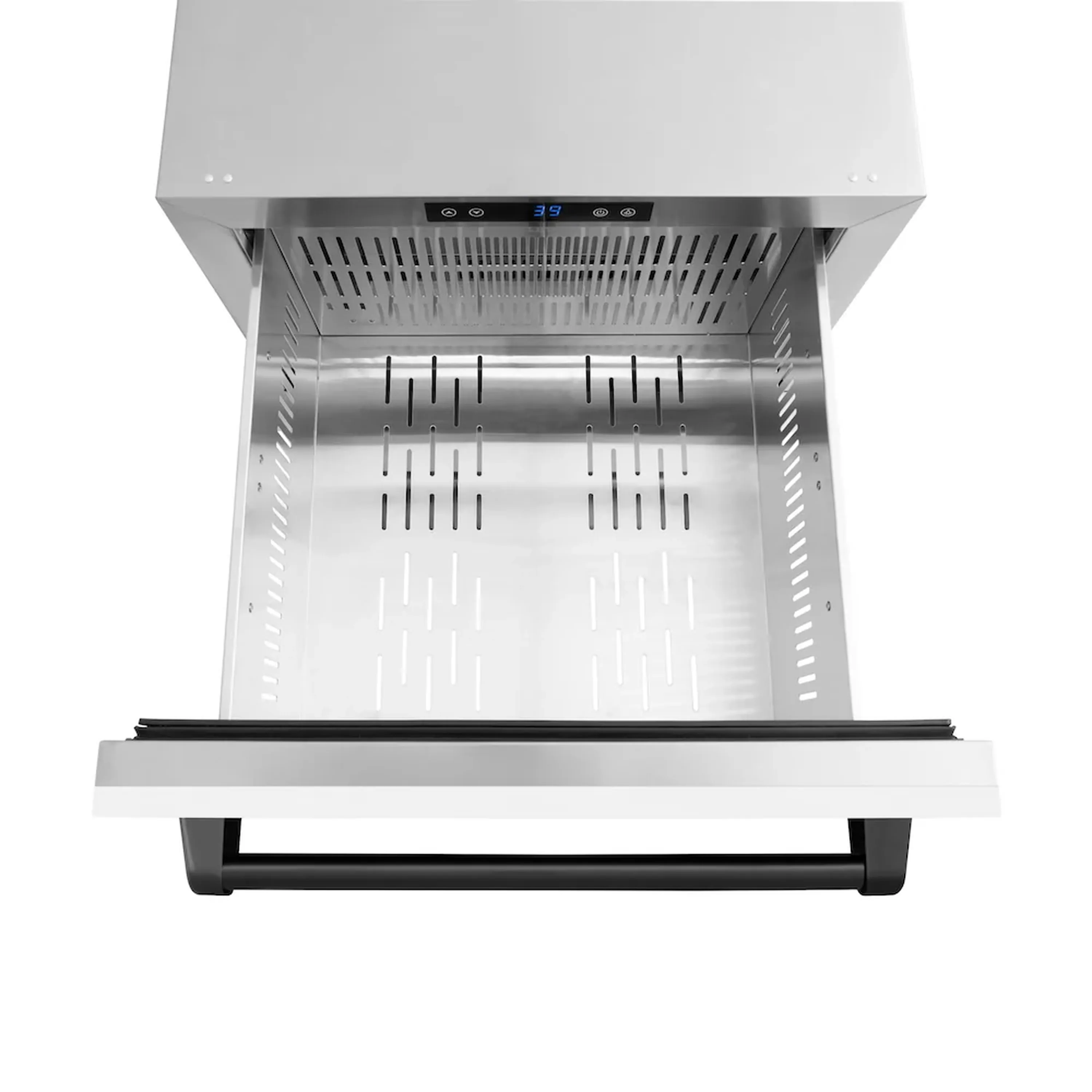ZLINE Autograph Edition 24 In-Inch Touchstone Refrigerator Drawer in White Matte and Matte Black Handles (RDSOZ-WM-24-MB) - Image 4