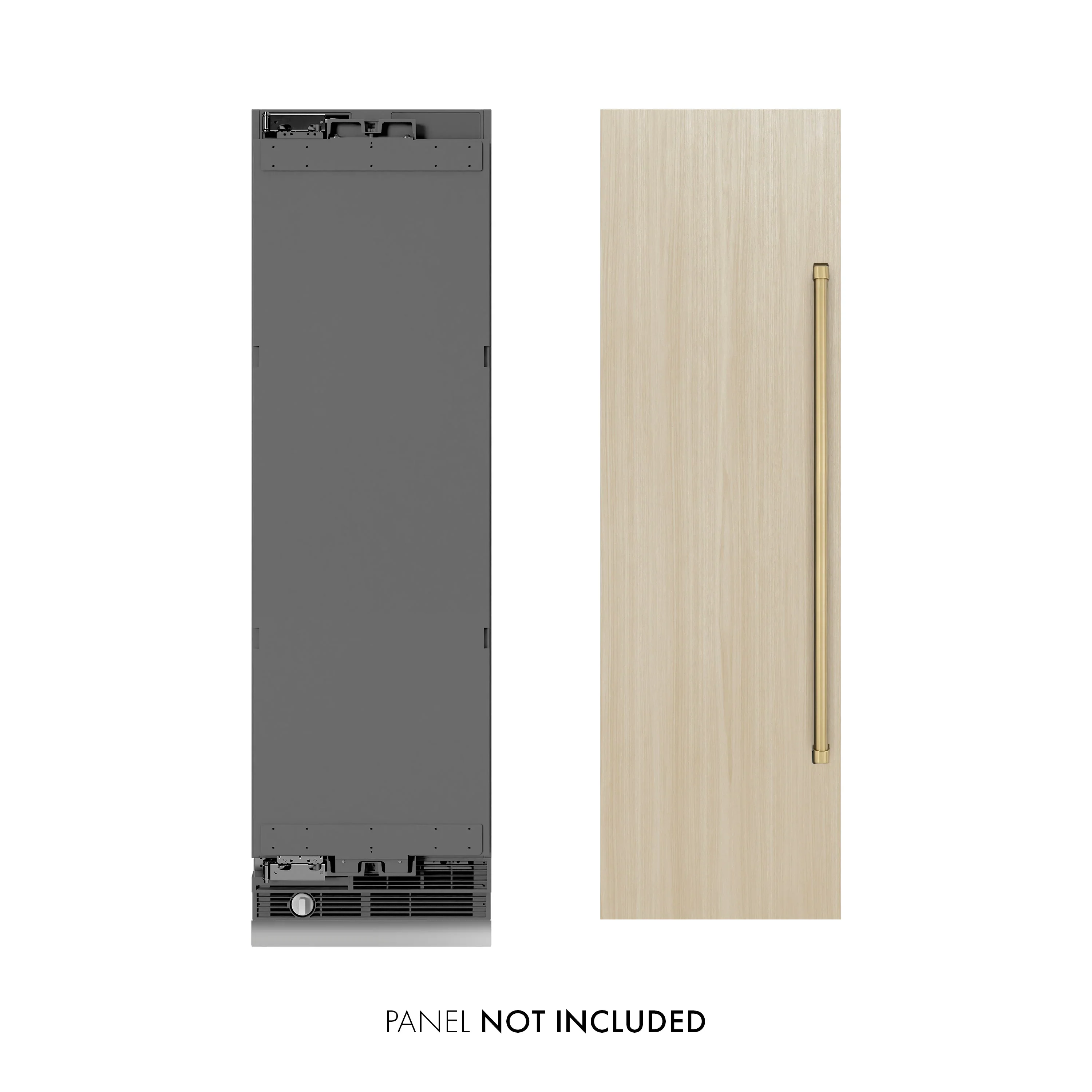 ZLINE Autograph Edition 24-Inch 12.4 Cu. Ft. Panel Ready Column Freezer with Graphite Gray Interior and Champagne Bronze Accents (RBCFVZ-24-CB) - Image 2