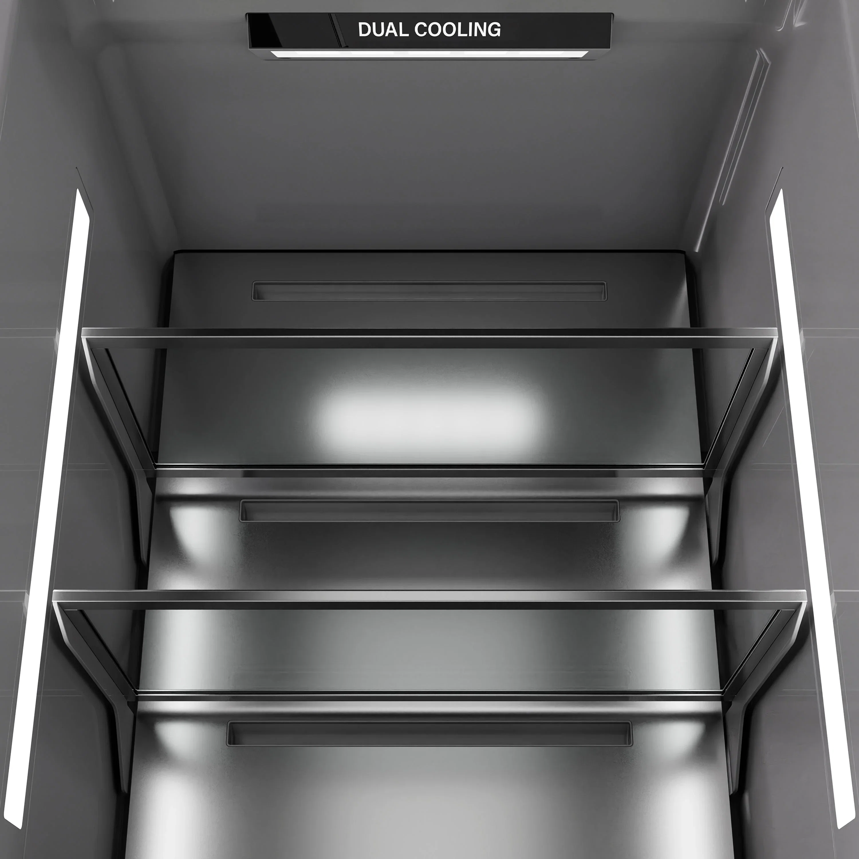 ZLINE Autograph Edition 24-Inch 12.5 Cu. Ft. Panel Ready Column Refrigerator with Graphite Gray Interior and Champagne Bronze Accents (RBCRVZ-24-CB) - Image 7