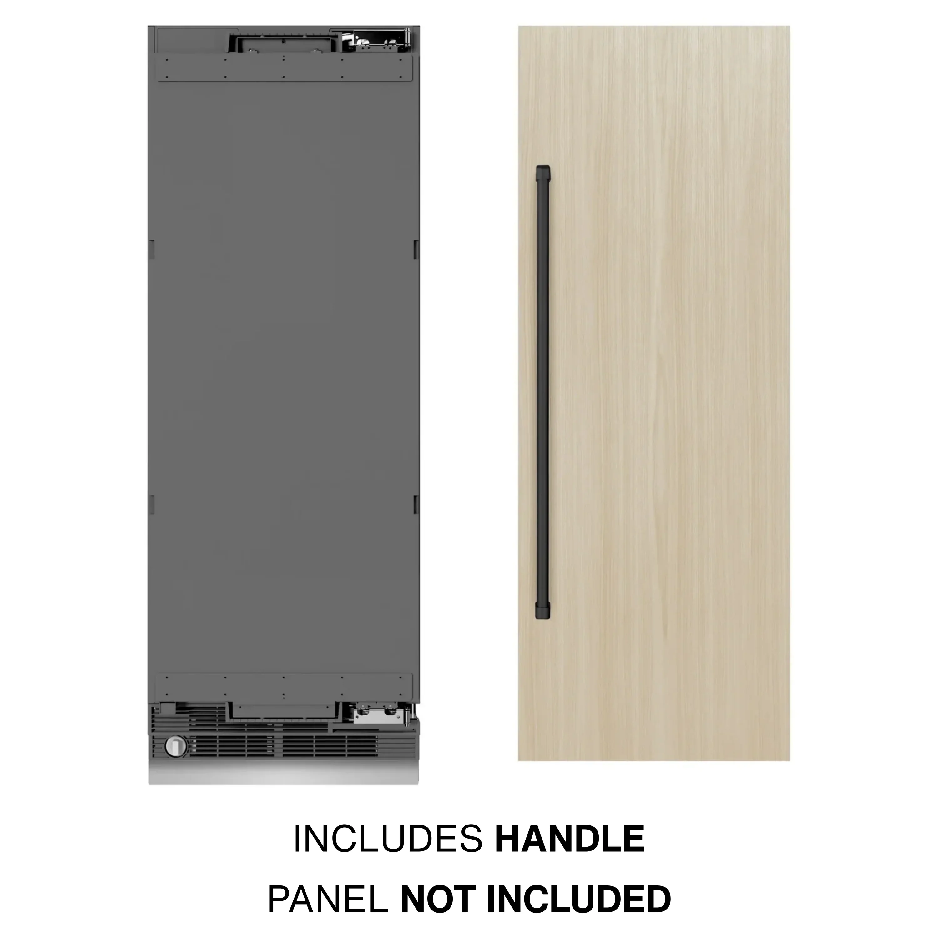 ZLINE Autograph Edition 24-Inch 12.5 Cu. Ft. Panel Ready Column Refrigerator with Graphite Gray Interior and Matte Black Accents (RBCRVZ-24-MB) - Image 2