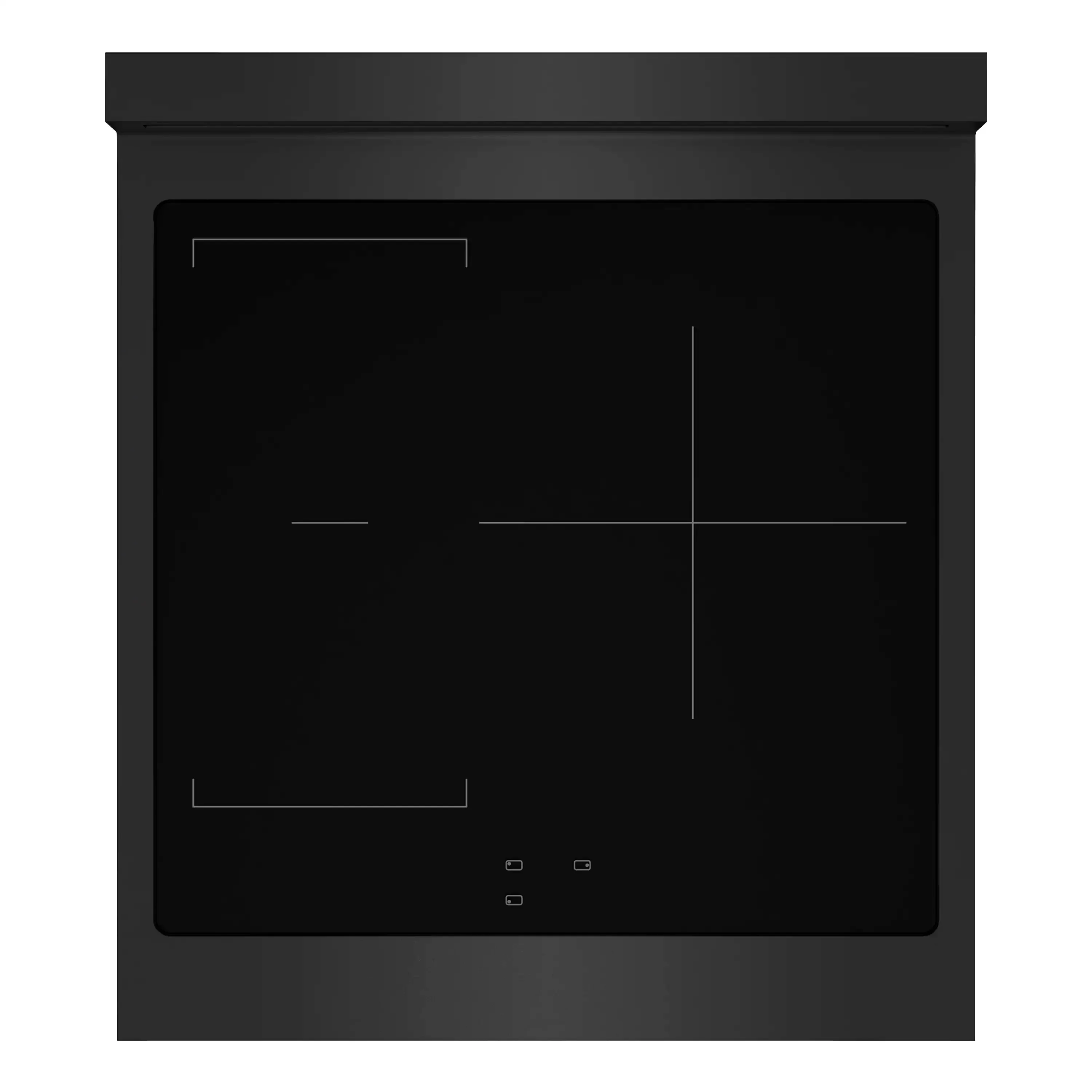 ZLINE Autograph Edition 24-Inch 3.2 Cu. Ft. Paramount Induction Range with 3 Element Cooktop and Electric Convection Oven in Black Stainless Steel with Polished Gold Accents (SINRBZ-24-G) - Image 3