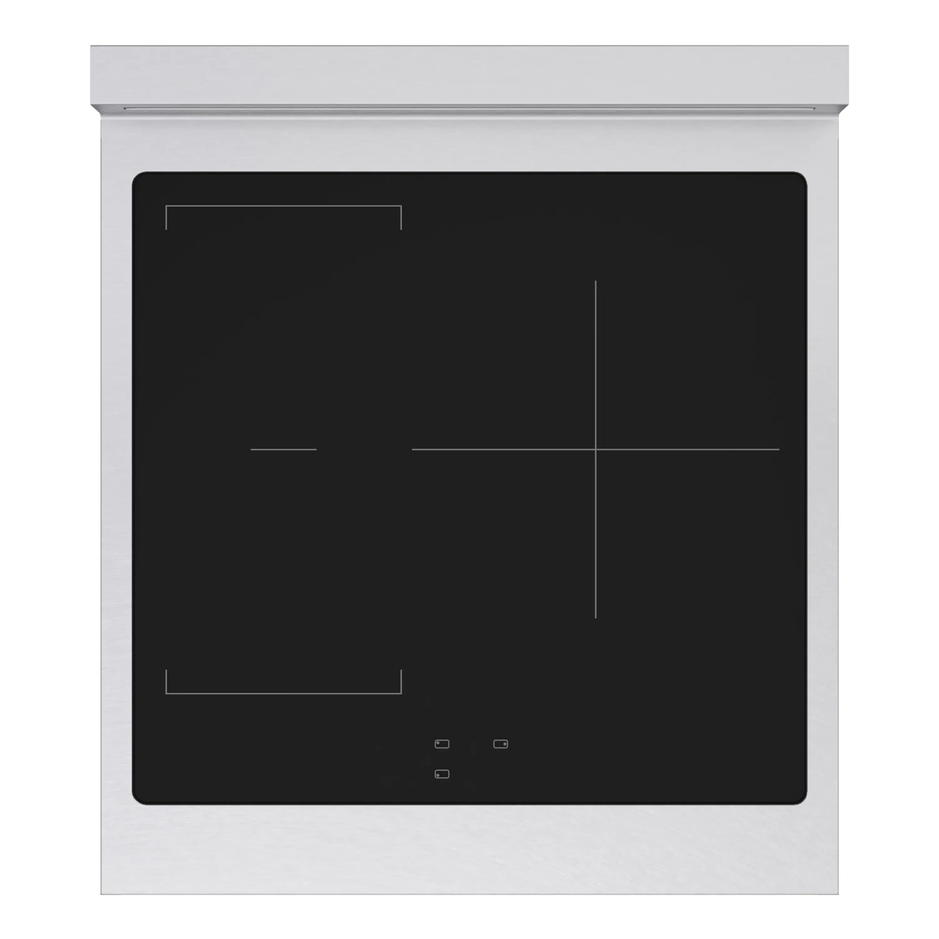 ZLINE Autograph Edition 24-Inch 3.2 cu. ft. Paramount Induction Range with 3 Element Cooktop and Electric Convection Oven in Satin Stainless Steel with Champagne Bronze Accents (SINRSZ-24-CB) - Image 3