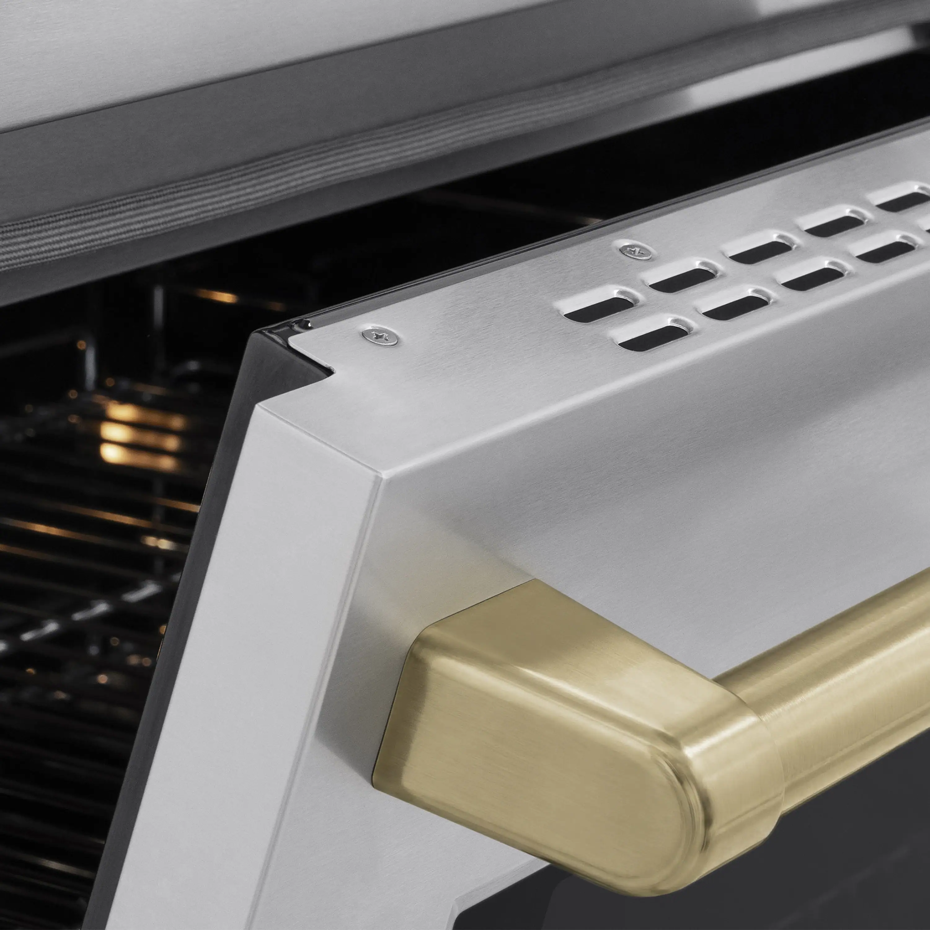 ZLINE Autograph Edition 24-Inch 3.2 Cu. Ft. Paramount Induction Range with 3 Element Cooktop and Electric Convection Oven in Stainless Steel with Champagne Bronze Accents (SINRZ-24-CB) - Image 5