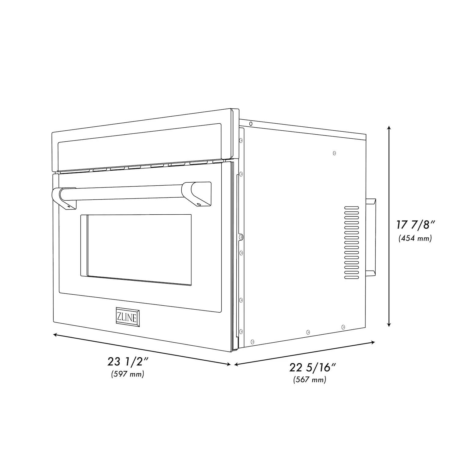 ZLINE Autograph Edition 24-Inch  Microwave Oven in Satin Stainless Steel with Gold Accents (MWOZ-24-SS-G) - Image 9