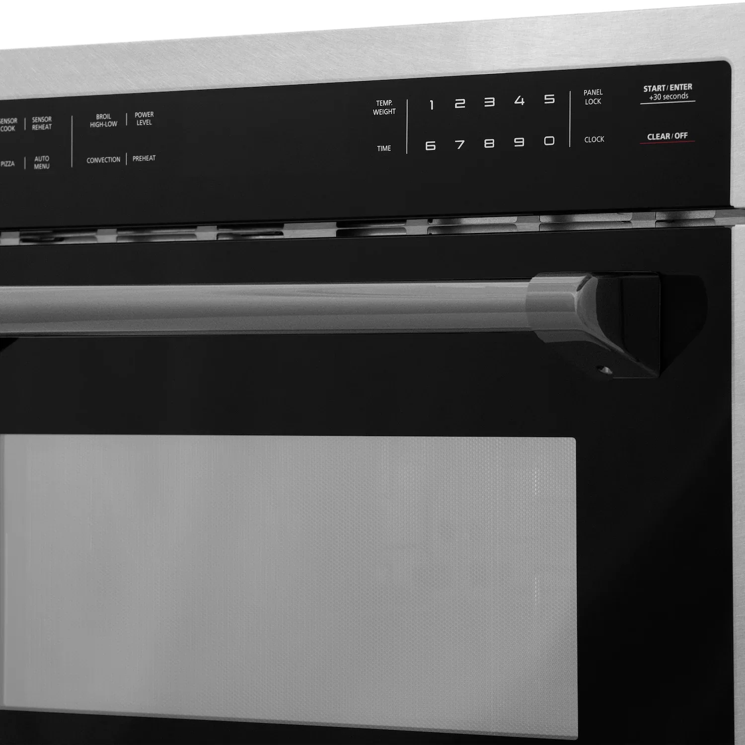 ZLINE Autograph Edition 24-Inch  Microwave Oven in Satin Stainless Steel with Matte Black Accents (MWOZ-24-SS-MB) - Image 4