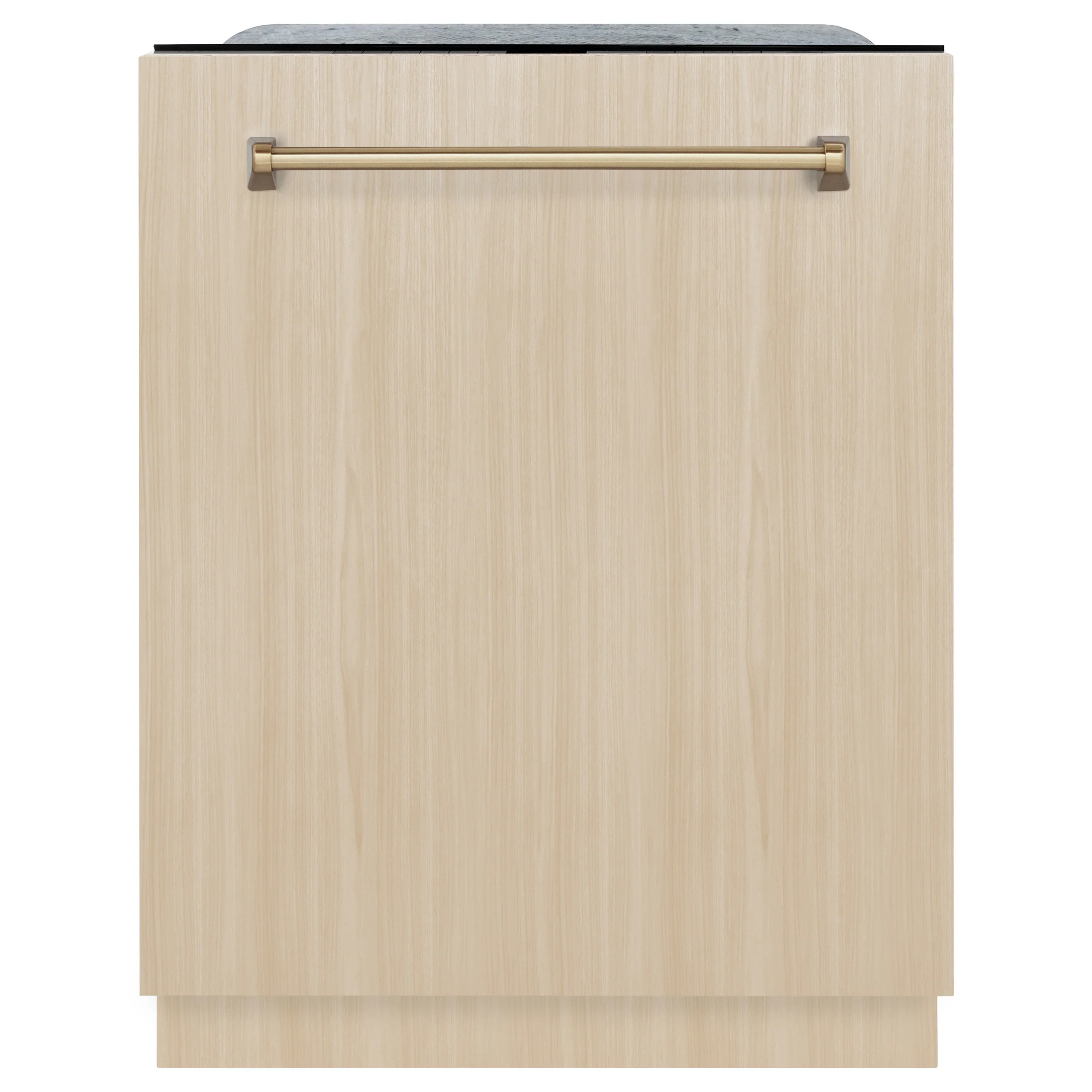 ZLINE Autograph Edition 24-Inch Monument Series 3rd Rack Top Touch Control Tall Tub Dishwasher in Custom Panel Ready with Champagne Bronze Handle (DWMTZ-24-CB) - Image 3