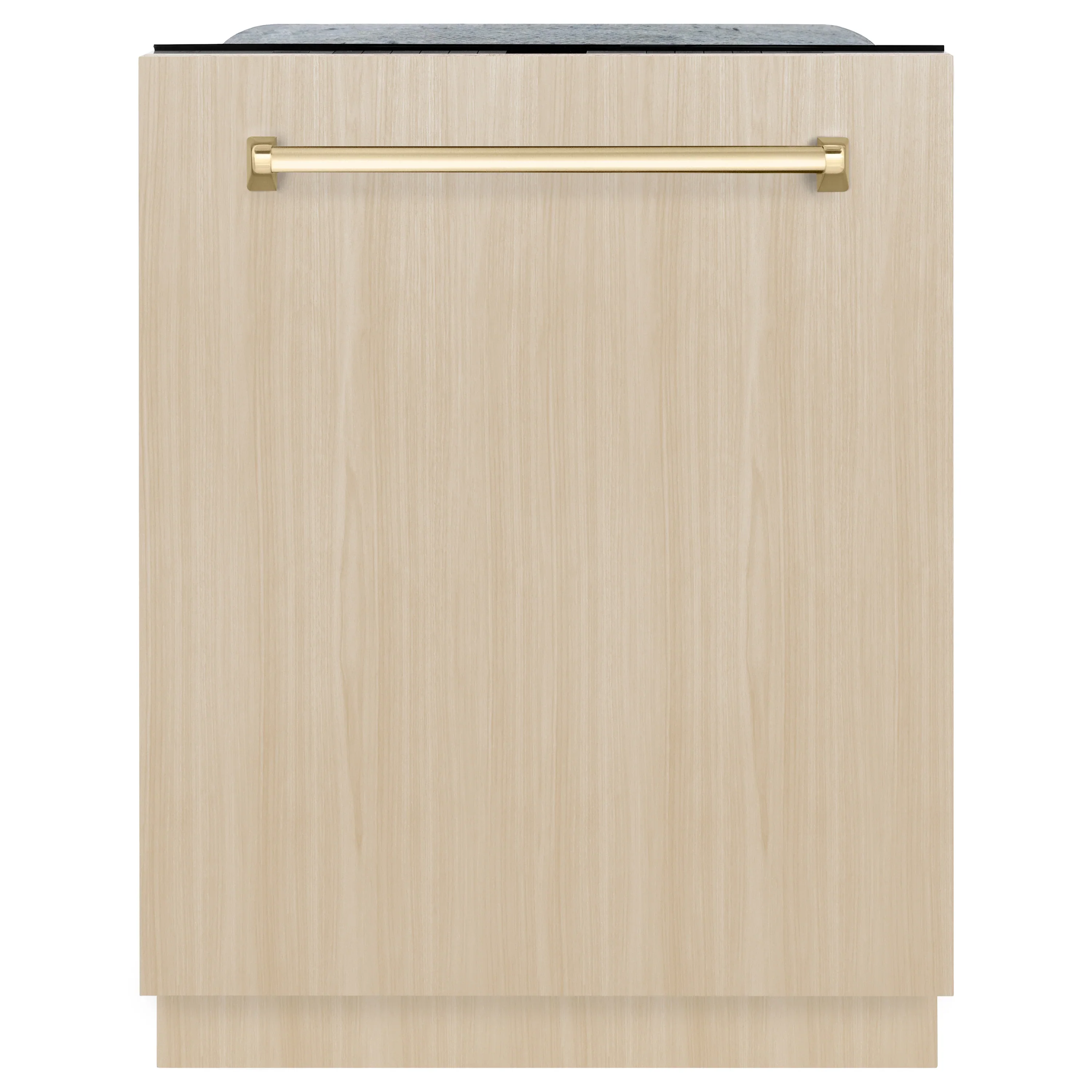 ZLINE Autograph Edition 24-Inch Monument Series 3rd Rack Top Touch Control Tall Tub Dishwasher in Custom Panel Ready with Gold Handle (DWMTZ-24-G) - Image 3
