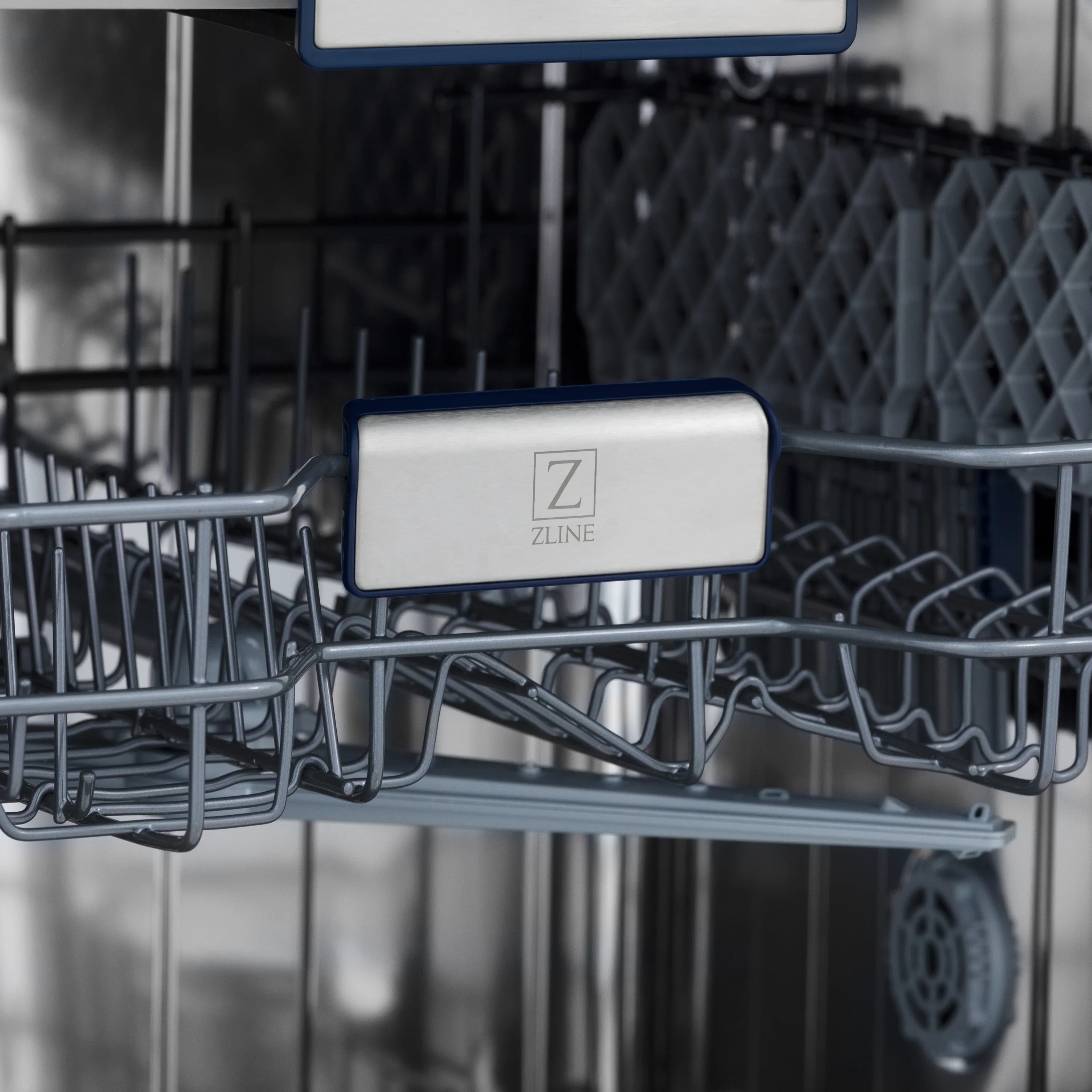 ZLINE Autograph Edition 24-Inch Tallac Series 3rd Rack Top Control Built-In Tall Tub Dishwasher in Custom Panel Ready with Matte Black Handle (DWVZ-24-MB) - Image 13