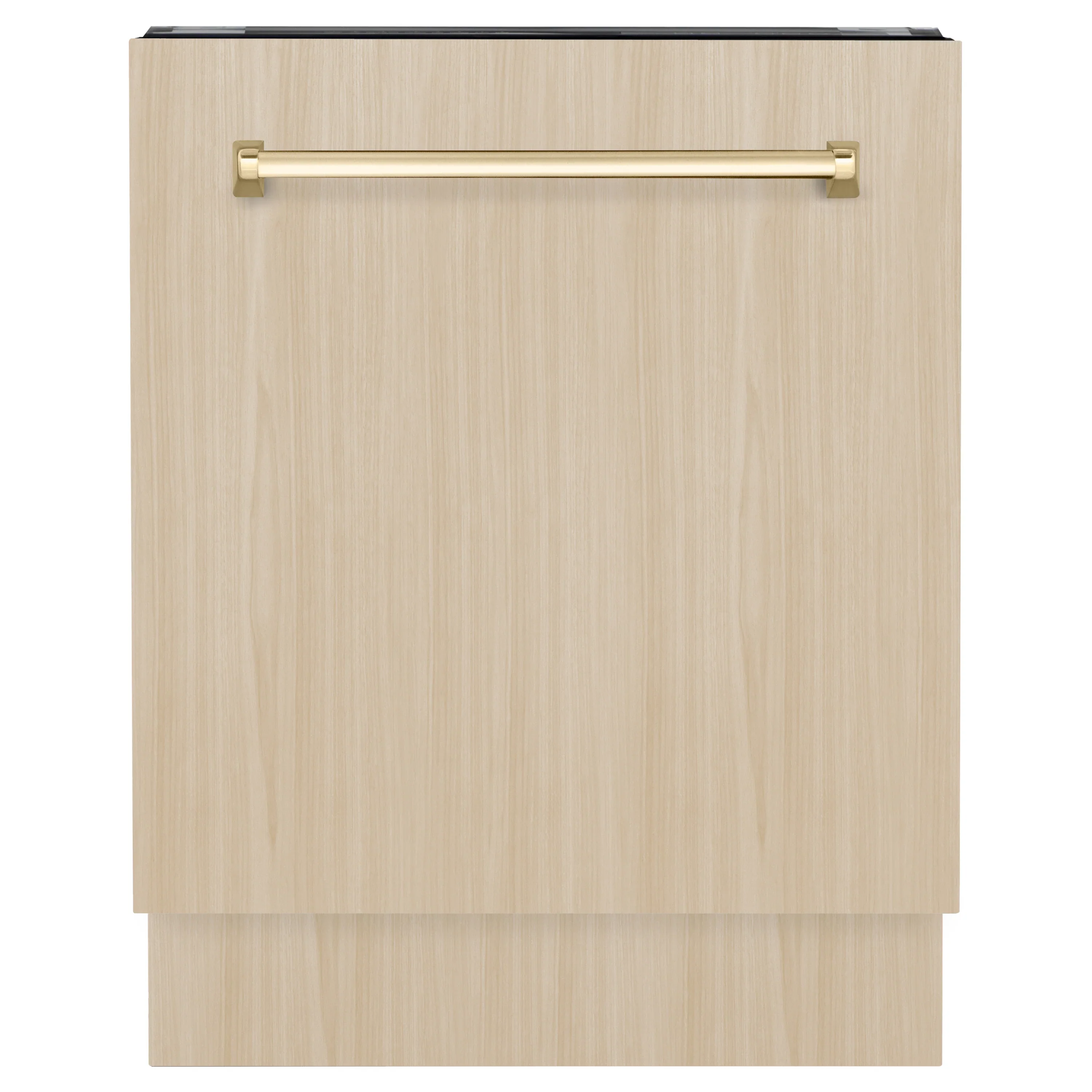 ZLINE Autograph Edition 24-Inch Tallac Series 3rd Rack Top Control Built-In Tall Tub Dishwasher in Custom Panel Ready with Polished Gold Handle (DWVZ-24-G) - Image 5