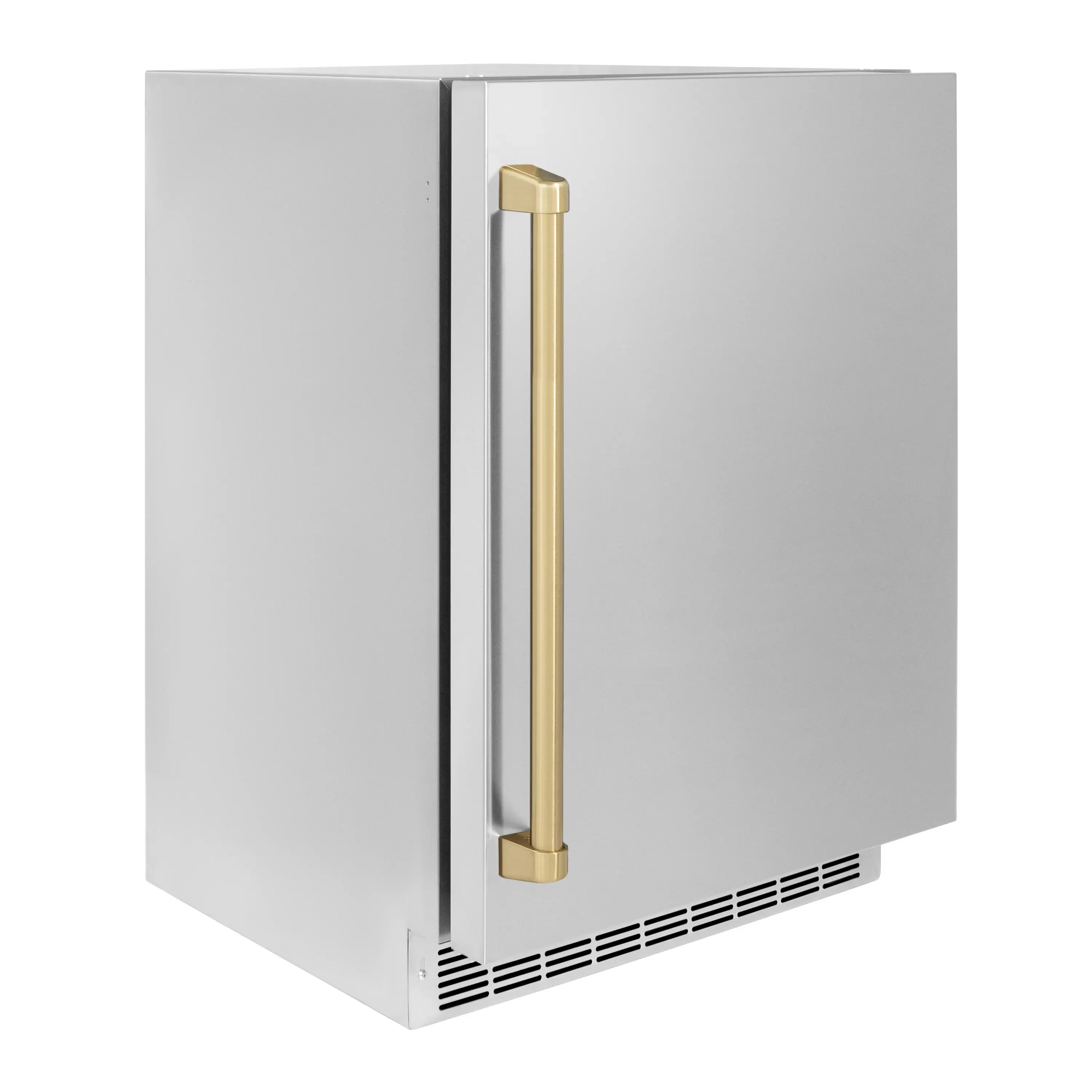 ZLINE Autograph Edition 24-Inch Touchstone 151 Can Indoor/Outdoor Beverage Fridge With Solid Stainless Steel Door And Champagne Bronze Handle (RBSOZ-ST-24-CB) - Image 3