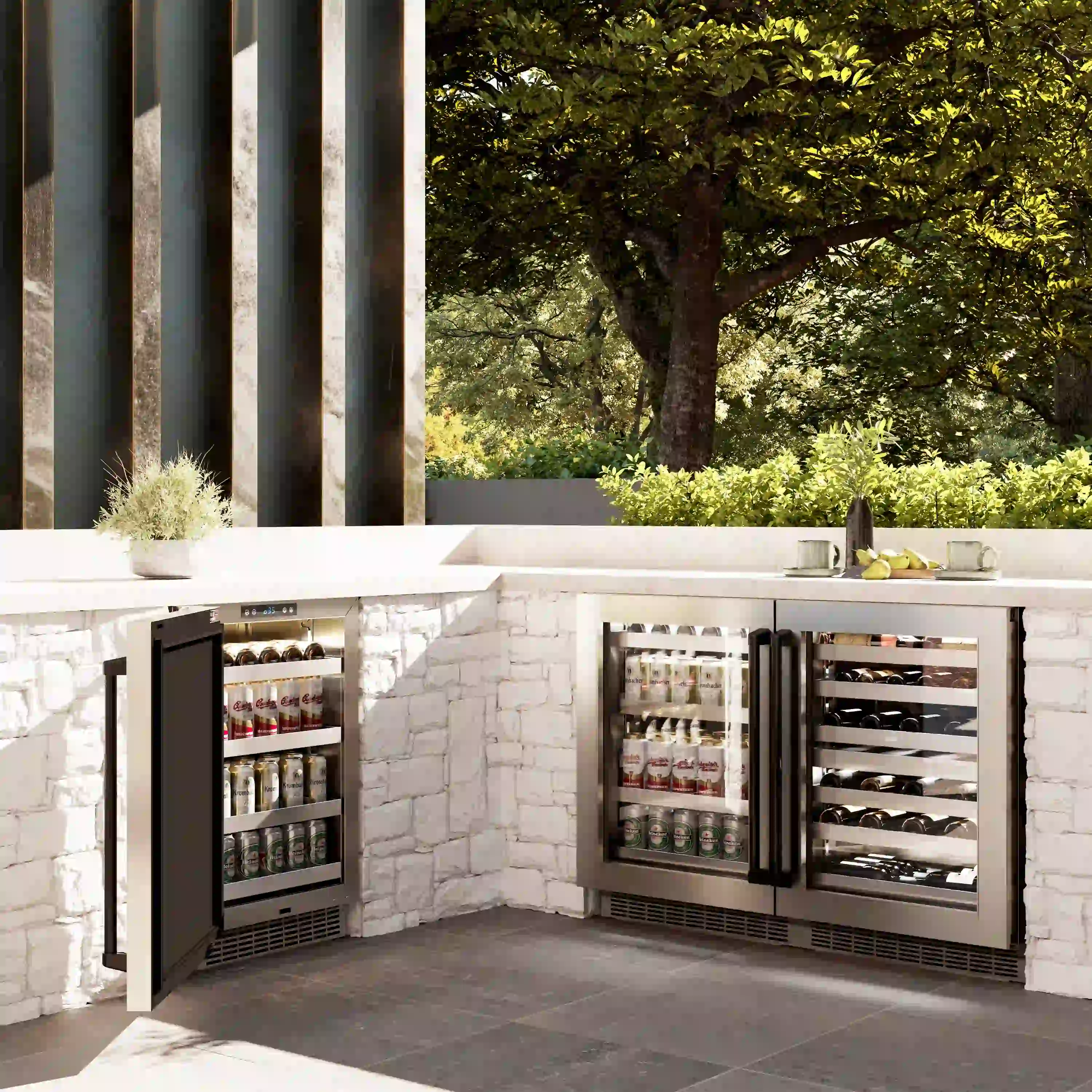 ZLINE Autograph Edition 24-Inch Touchstone Dual Zone 44 Bottle Indoor/Outdoor Wine Cooler with Stainless Steel Glass Door and Matte Black Handle (RWDOZ-GS-24-MB) - Image 14