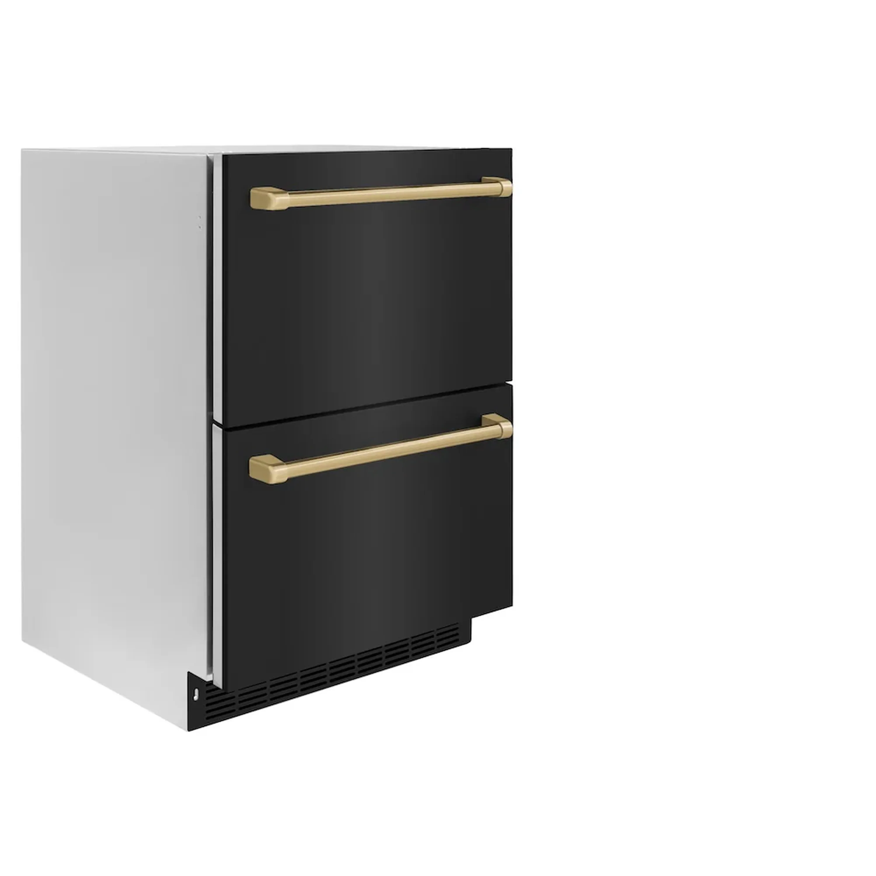 ZLINE Autograph Edition 24-Inch Touchstone Refrigerator Drawer in Black Stainless Steel and Champagne Bronze Handles (RDSOZ-BS-24-CB) - Image 2