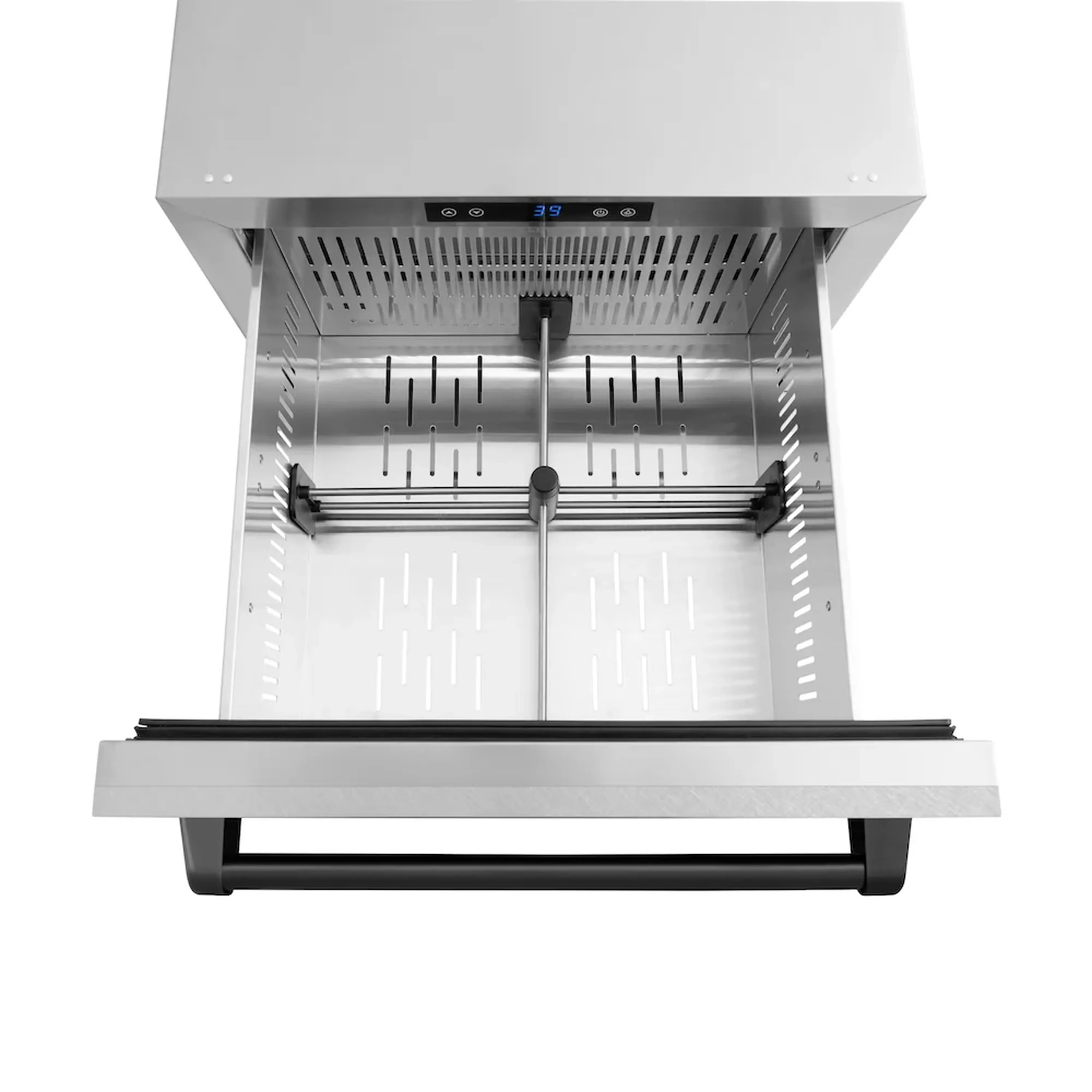 ZLINE Autograph Edition 24-Inch Touchstone Refrigerator Drawer in DuraSnow Stainless Steel and Matte Black Handles (RDSOZ-SN-24-MB) - Image 4