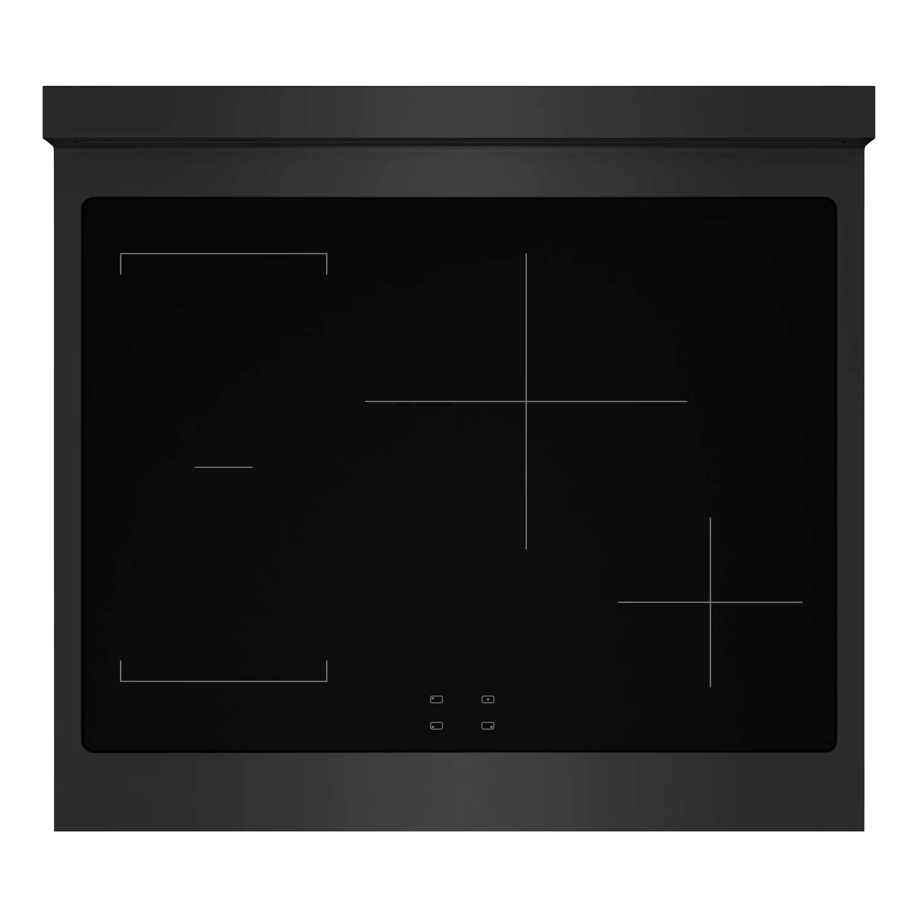 ZLINE Autograph Edition 30 in. 4.2 cu. ft. Paramount Induction Range with 4 Element Cooktop and Electric Convection Oven in Black Stainless Steel with Polished Gold Accents (SINRBZ-30-G) - Image 3