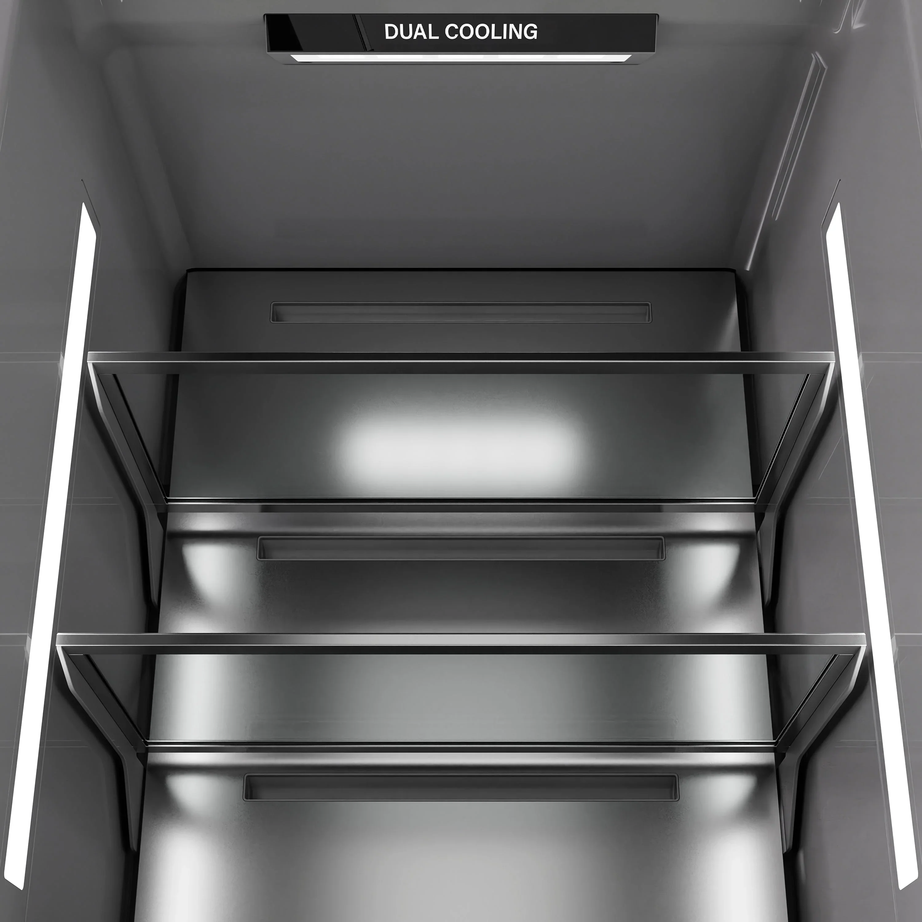 ZLINE Autograph Edition 30-Inch 16.7 Cu. Ft. Panel Ready Column Refrigerator with Graphite Gray Interior and Polished Gold Accents (RBCRVZ-30-G) - Image 7
