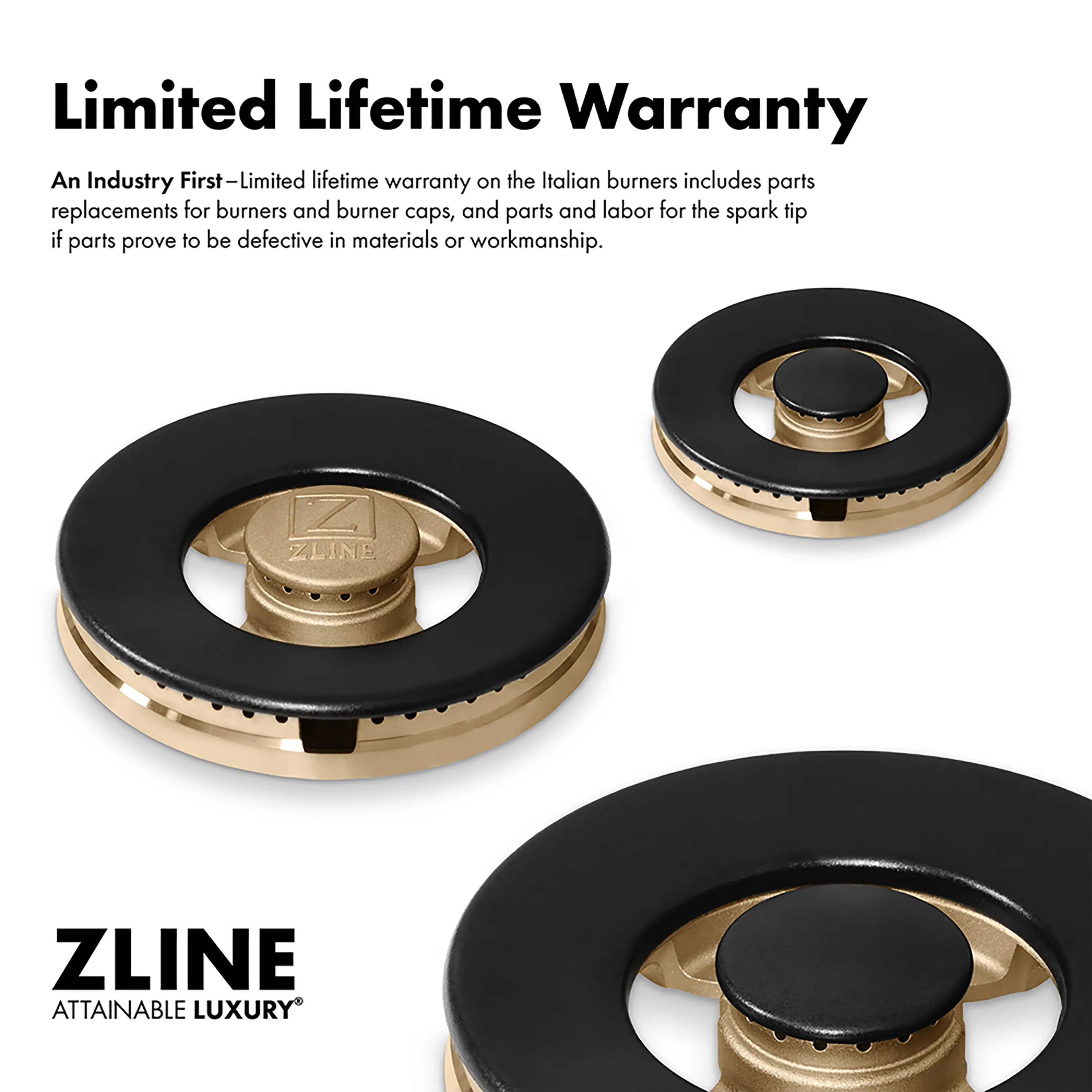 ZLINE Autograph Edition 30-Inch 4.2 cu. ft. Paramount Dual Fuel Range with 4 Burner DuoPro™ Cooktop and Electric Convection Oven in Satin Stainless Steel with White Matte Door and Polished Gold Accents (PSDRSZ-WM-30-G) - Image 17