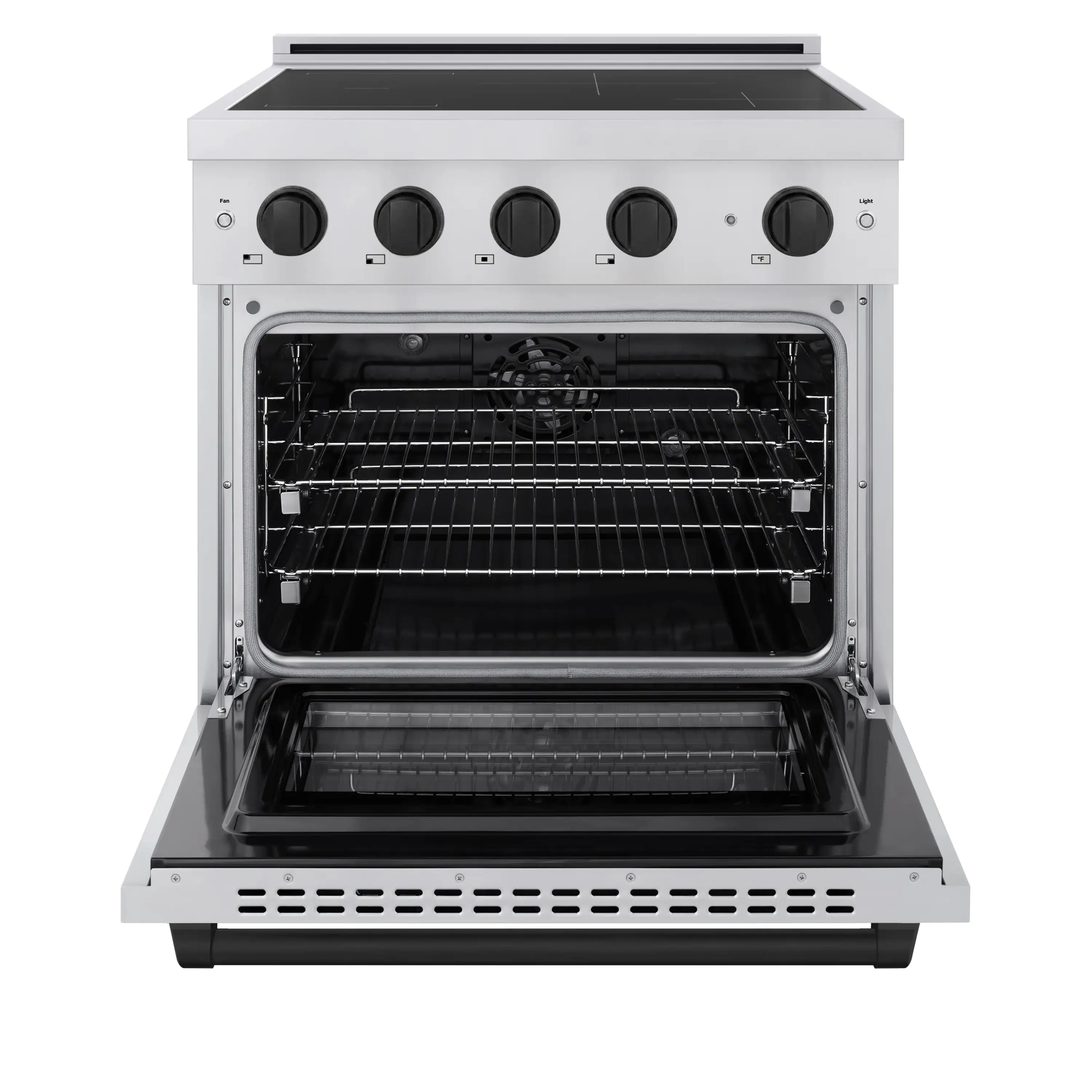 ZLINE Autograph Edition 30-Inch 4.2 Cu. Ft. Paramount Induction Range with 4 Element Cooktop and Electric Convection Oven in Stainless Steel with Matte Black Accents (SINRZ-30-MB) - Image 3