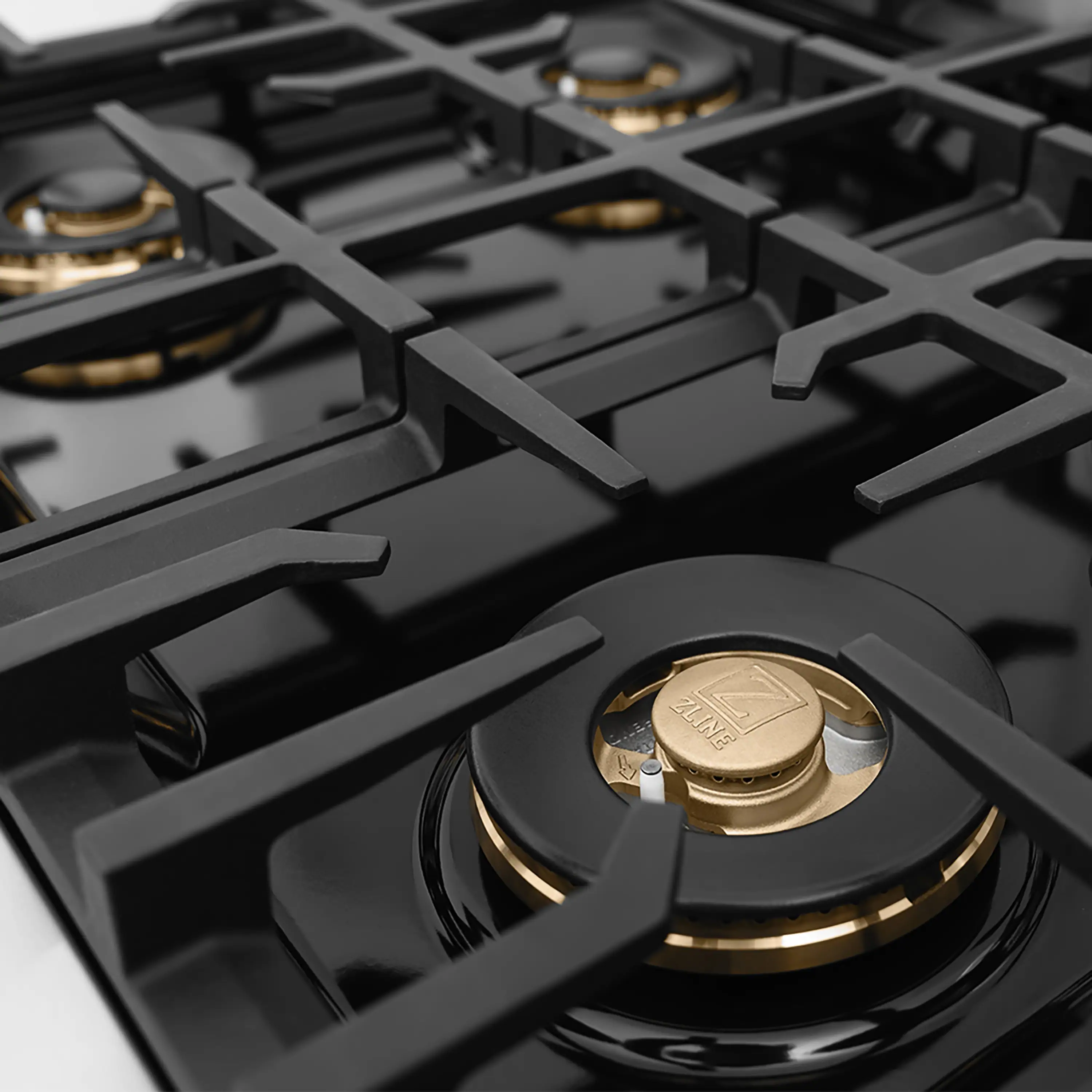 ZLINE Autograph Edition 30-Inch Classic Gas Rangetop with 4 Burner DuoPro™ Cooktop in Stainless Steel and Champagne Bronze Accents (PCRTZ-30-CB) - Image 4