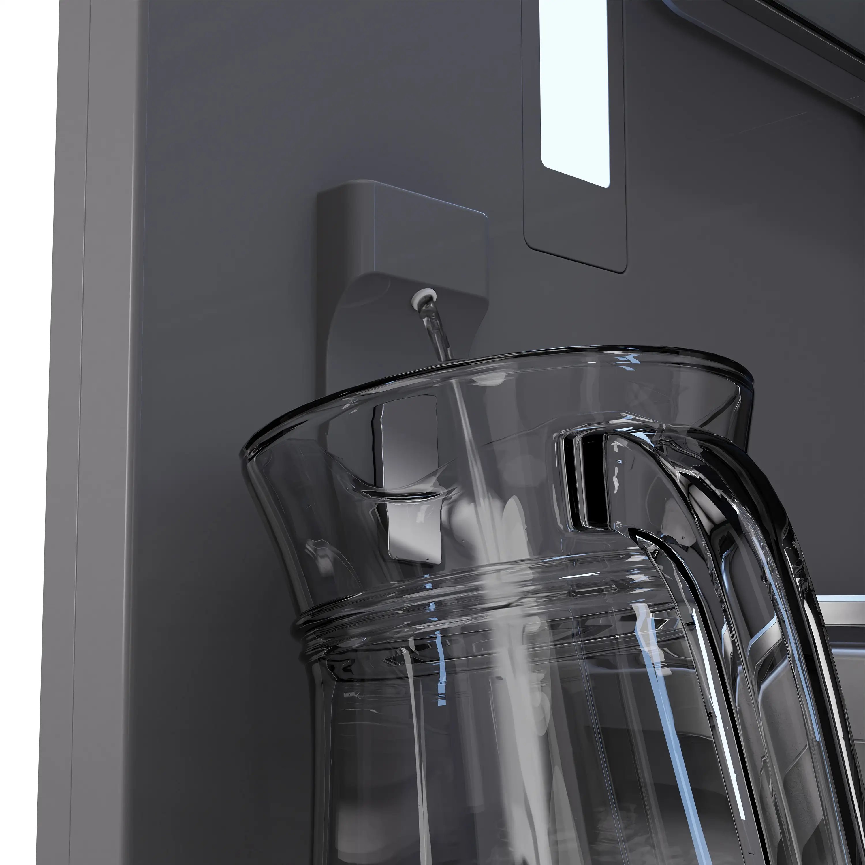 ZLINE Autograph Edition 36-Inch 19.8 Cu. Ft. Built-In Bottom Freezer Refrigerator with Water Dispenser and Ice Maker in Satin Stainless Steel with Graphite Gray Interior and Champagne Bronze Accents (GRBITZ-SN-36-CB) - Image 9