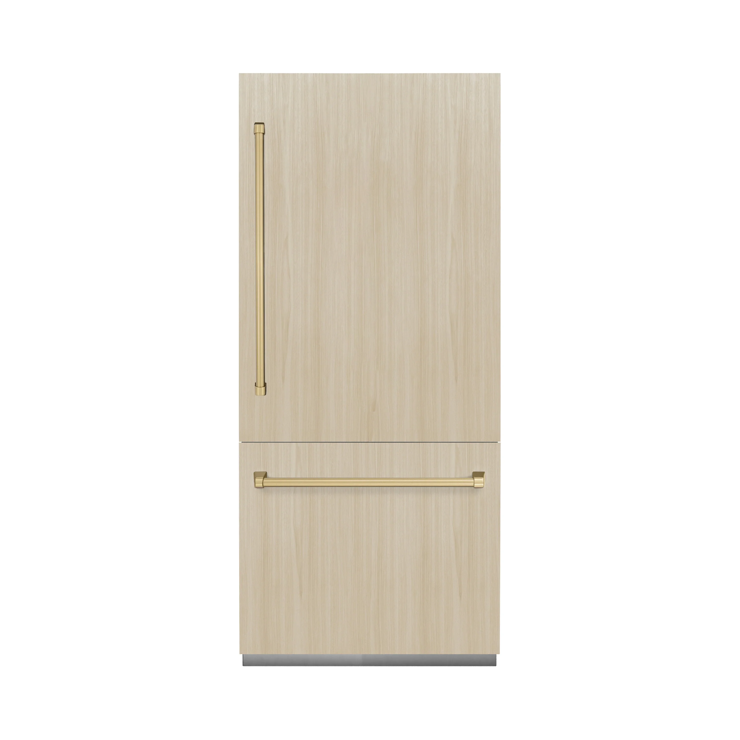 ZLINE Autograph Edition 36-Inch 19.8 Cu. Ft. Built-In Bottom Freezer Refrigerator with Water Dispenser and Ice Maker in Panel Ready with Champagne Bronze Accents (RBITZ-36-CB) - Image 4