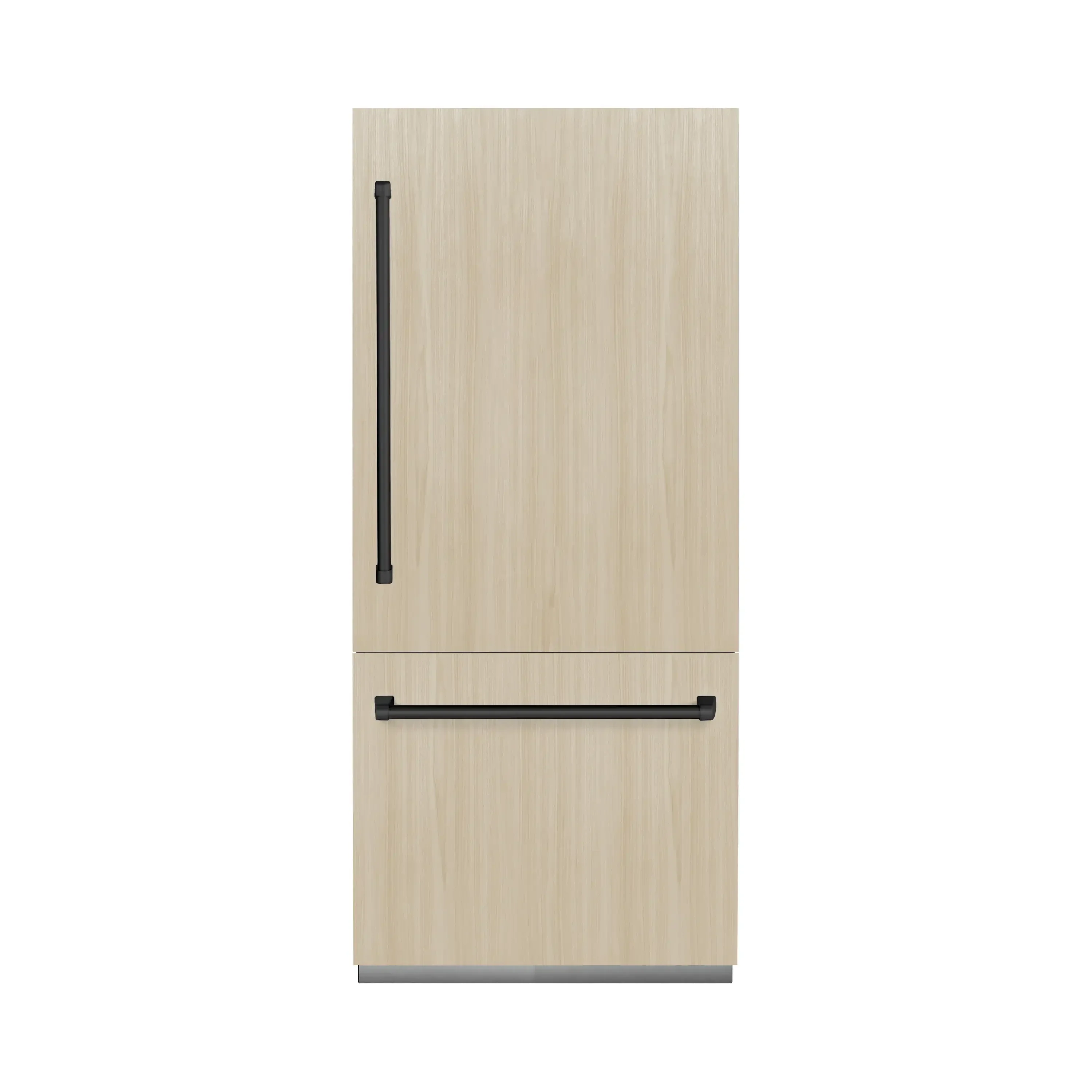 ZLINE Autograph Edition 36-Inch 19.8 Cu. Ft. Built-In Bottom Freezer Refrigerator with Water Dispenser and Ice Maker in Panel Ready with Graphite Gray Interior and Matte Black Accents (GRBITZ-36-MB) - Image 4