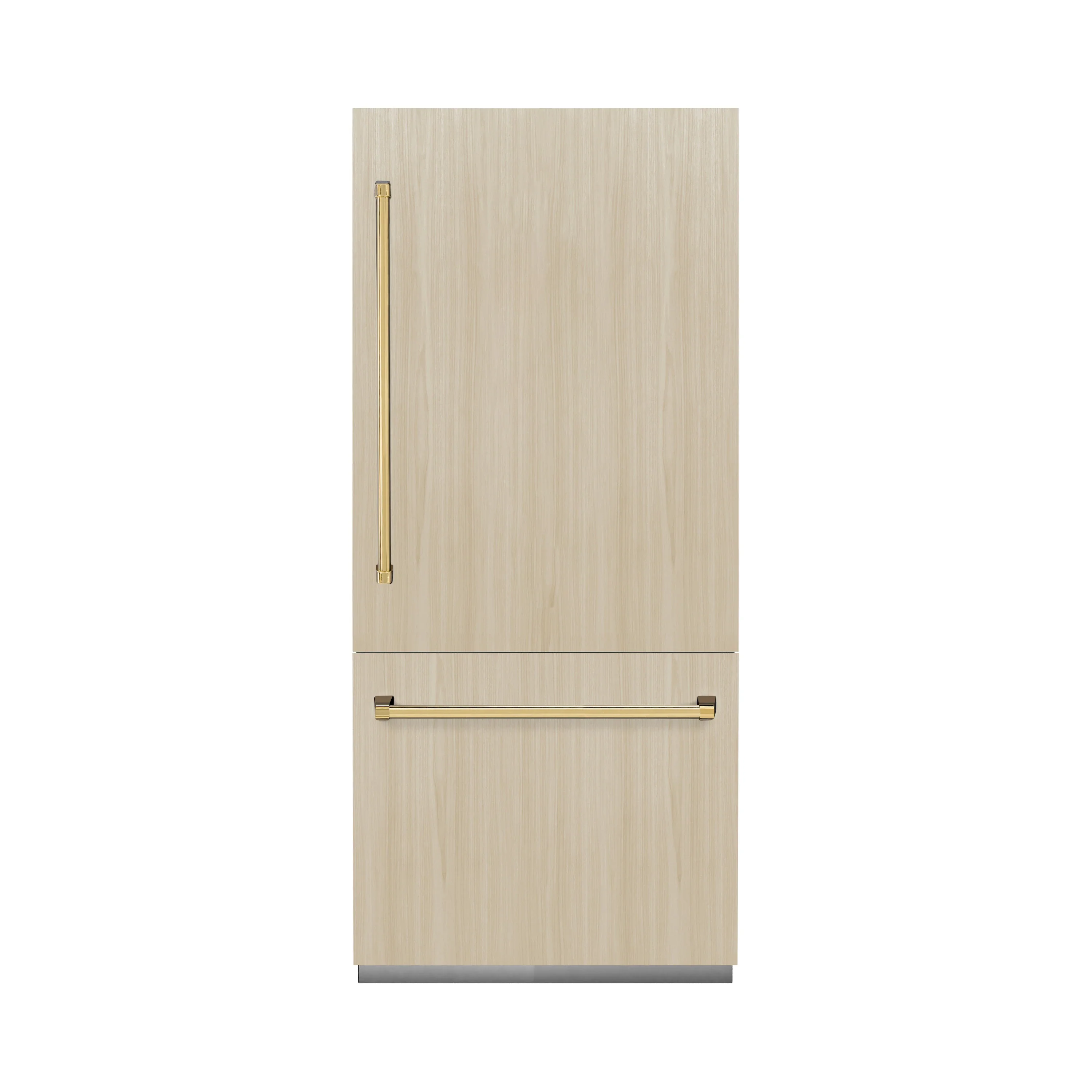 ZLINE Autograph Edition 36-Inch 19.8 Cu. Ft. Built-In Bottom Freezer Refrigerator with Water Dispenser and Ice Maker in Panel Ready with Polished Gold Accents (RBITZ-36-G) - Image 4
