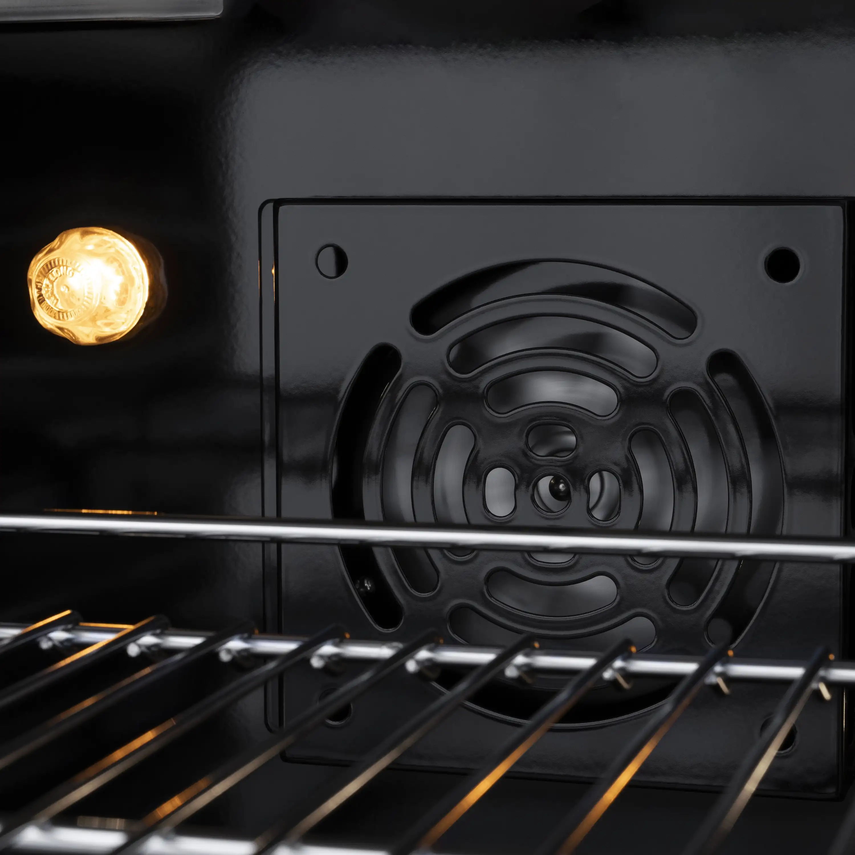 ZLINE Autograph Edition 36-Inch 5.2 cu. ft. Paramount Dual Fuel Range with 6 Burner Gas Cooktop and Electric Convection Oven in Satin Stainless Steel with Black Matte Door and Champagne Bronze Accents (SDRSZ-BLM-36-CB) - Image 6