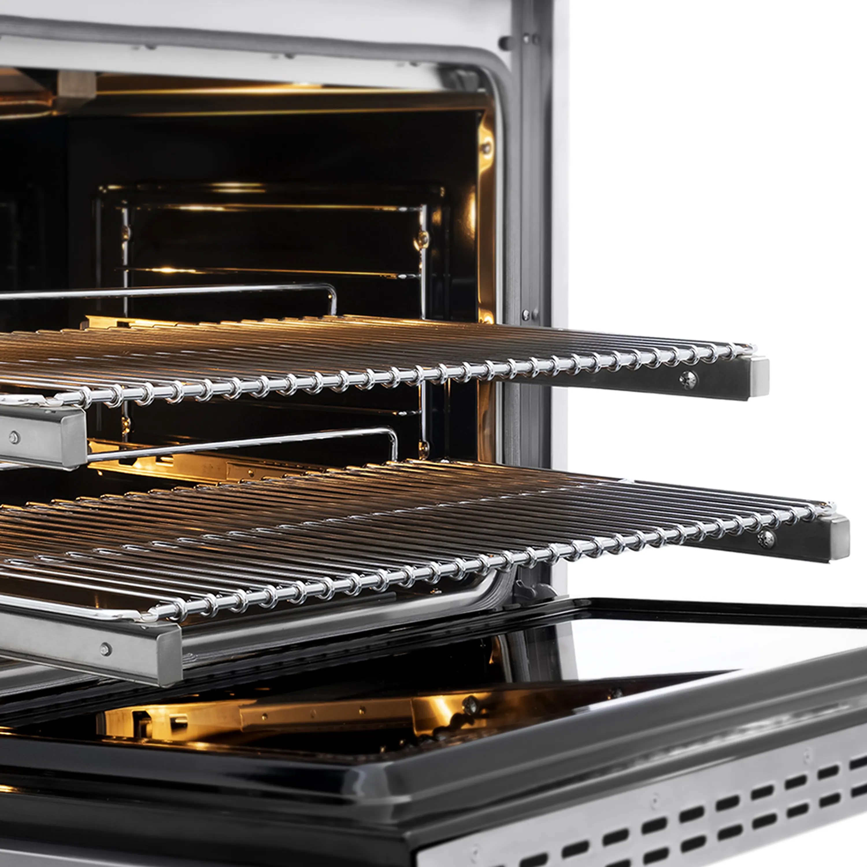 ZLINE Autograph Edition 36-Inch 5.2 cu. ft. Paramount Gas Range with 6 Burner DuoPro™ Cooktop and Convection Gas Oven in Stainless Steel and Champagne Bronze Accents (PSGRZ-36-CB) - Image 3