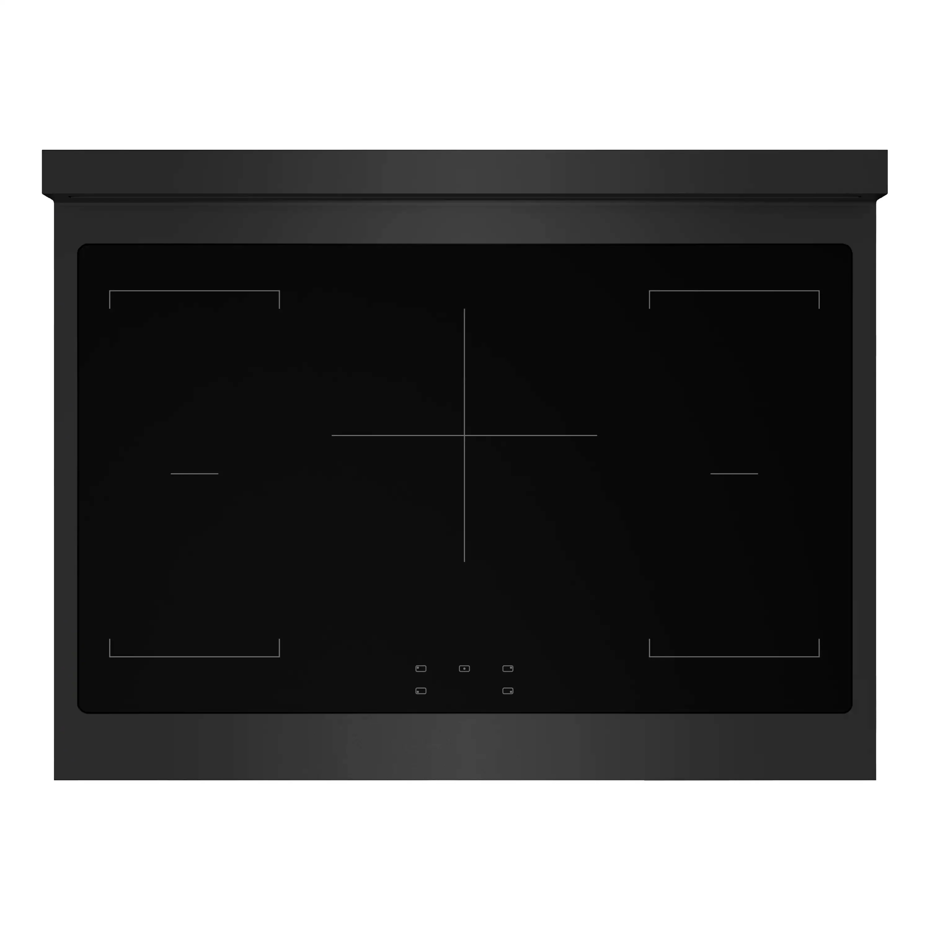 ZLINE Autograph Edition 36-Inch 5.2 Cu. Ft. Paramount Induction Range with 5 Element Cooktop and Electric Convection Oven in Black Stainless Steel with Polished Gold Helix Handle and Knob Accents (SINRBZ-36-KG) - Image 4
