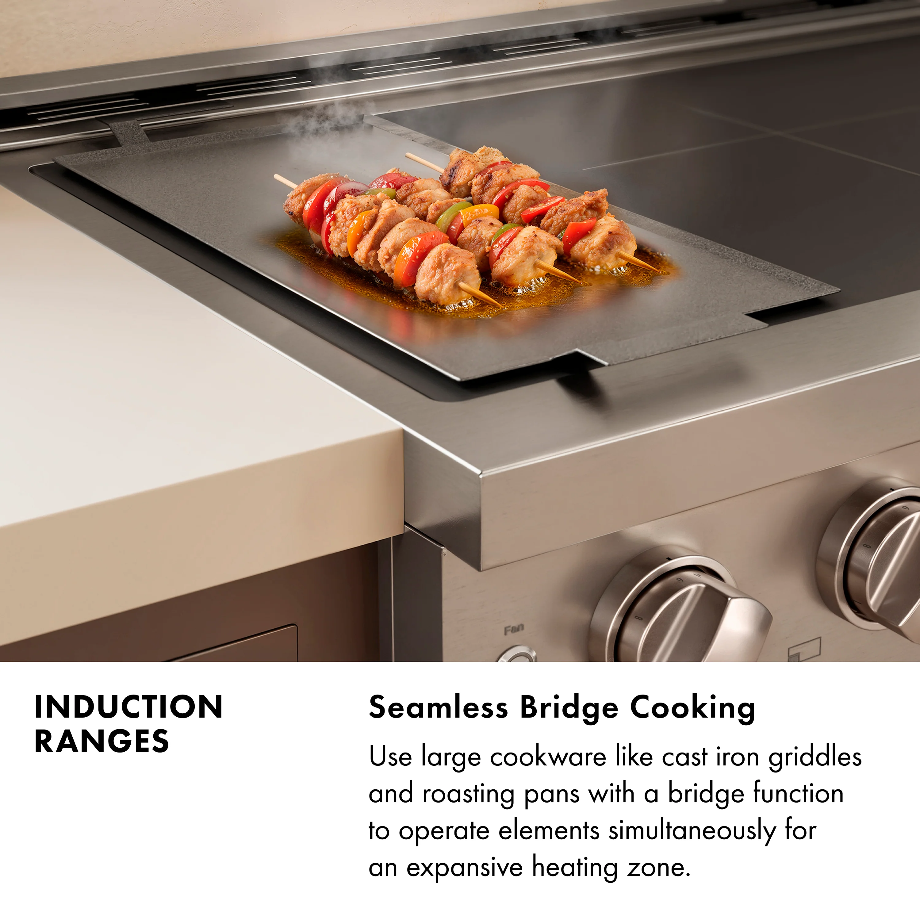 ZLINE Autograph Edition 36-Inch 5.2 Cu. Ft. Paramount Induction Range with 5 Element Cooktop and Electric Convection Oven in Satin Stainless Steel with Matte Black Accents (SINRSZ-36-MB) - Image 11