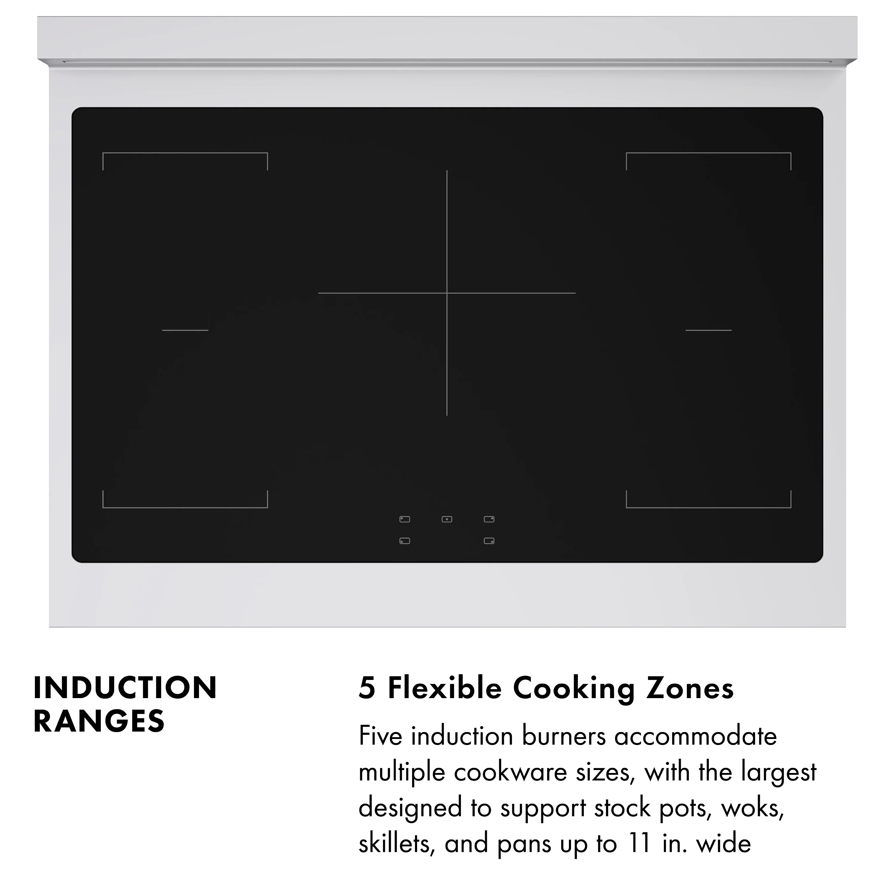 ZLINE Autograph Edition 36-Inch 5.2 Cu. Ft. Paramount Induction Range with 5 Element Cooktop and Electric Convection Oven in Satin Stainless Steel with Matte Black Accents (SINRSZ-36-MB) - Image 9