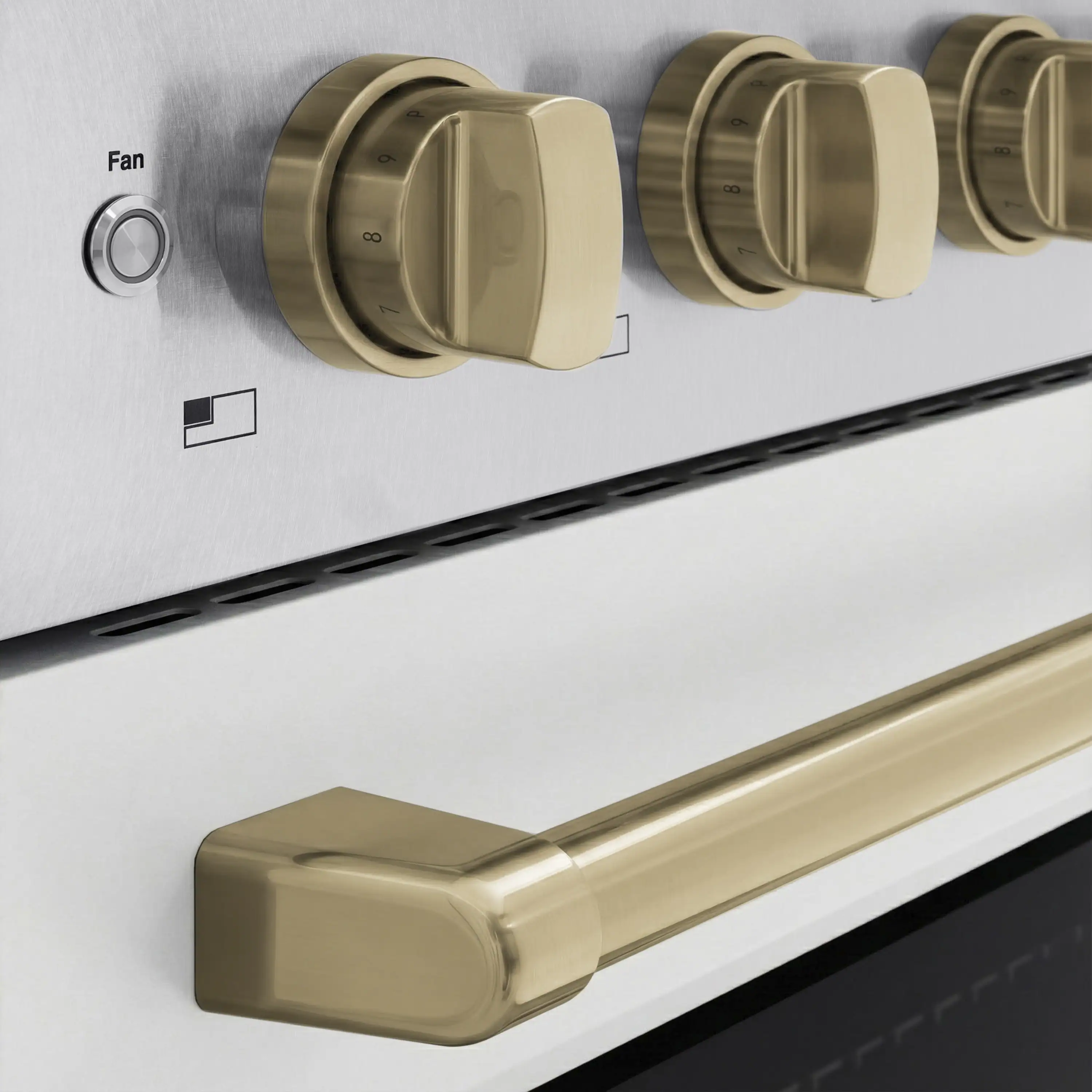 ZLINE Autograph Edition 36-Inch 5.2 Cu. Ft. Paramount Induction Range with 5 Element Cooktop and Electric Convection Oven in Satin Stainless Steel with White Matte Door and Champagne Bronze Accents (SINRSZ-WM-36-CB) - Image 5